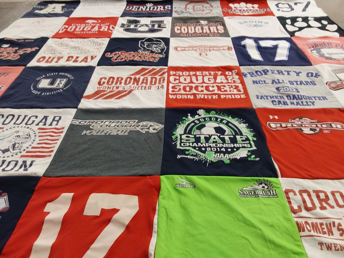 T-shirt quilt featuring coronado cougars women's soccer by Nancy from NV