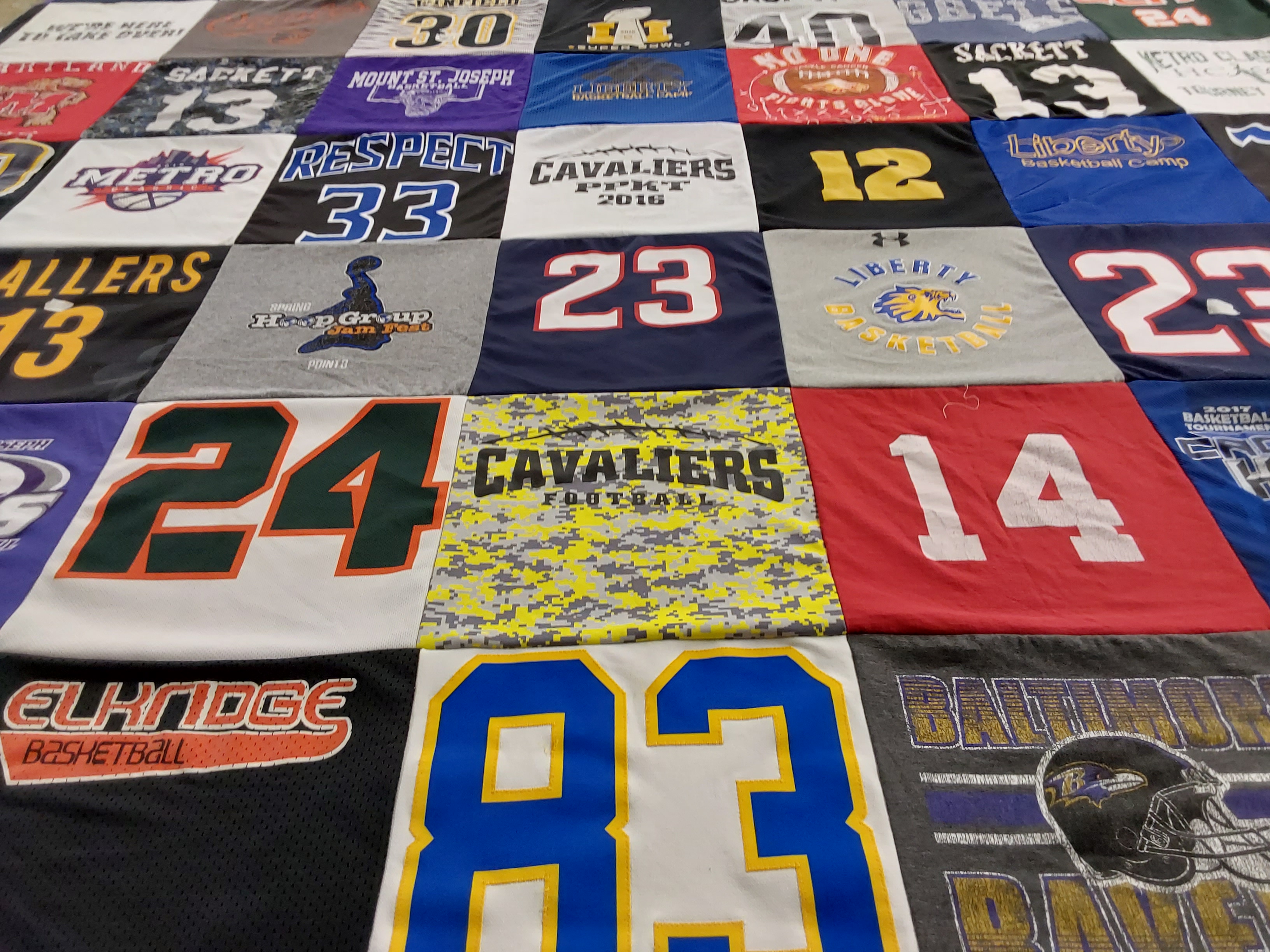 T-shirt quilt featuring baltimore ravens by Lisa from MD