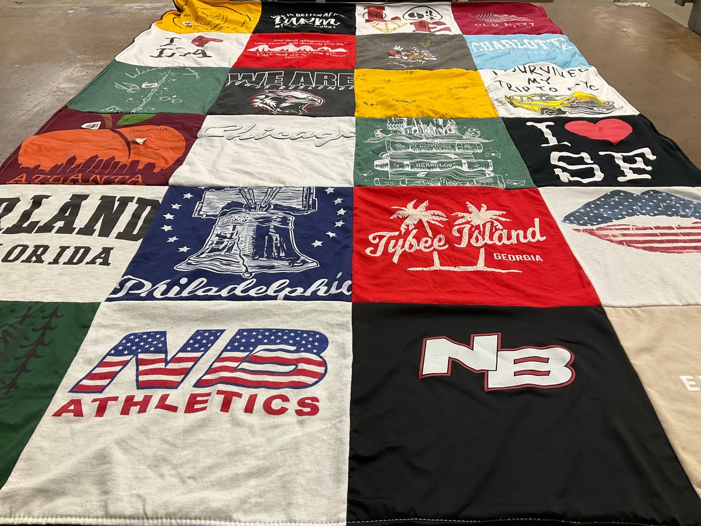T-shirt quilt featuring north brunswick high school athletics by Suzette from NC