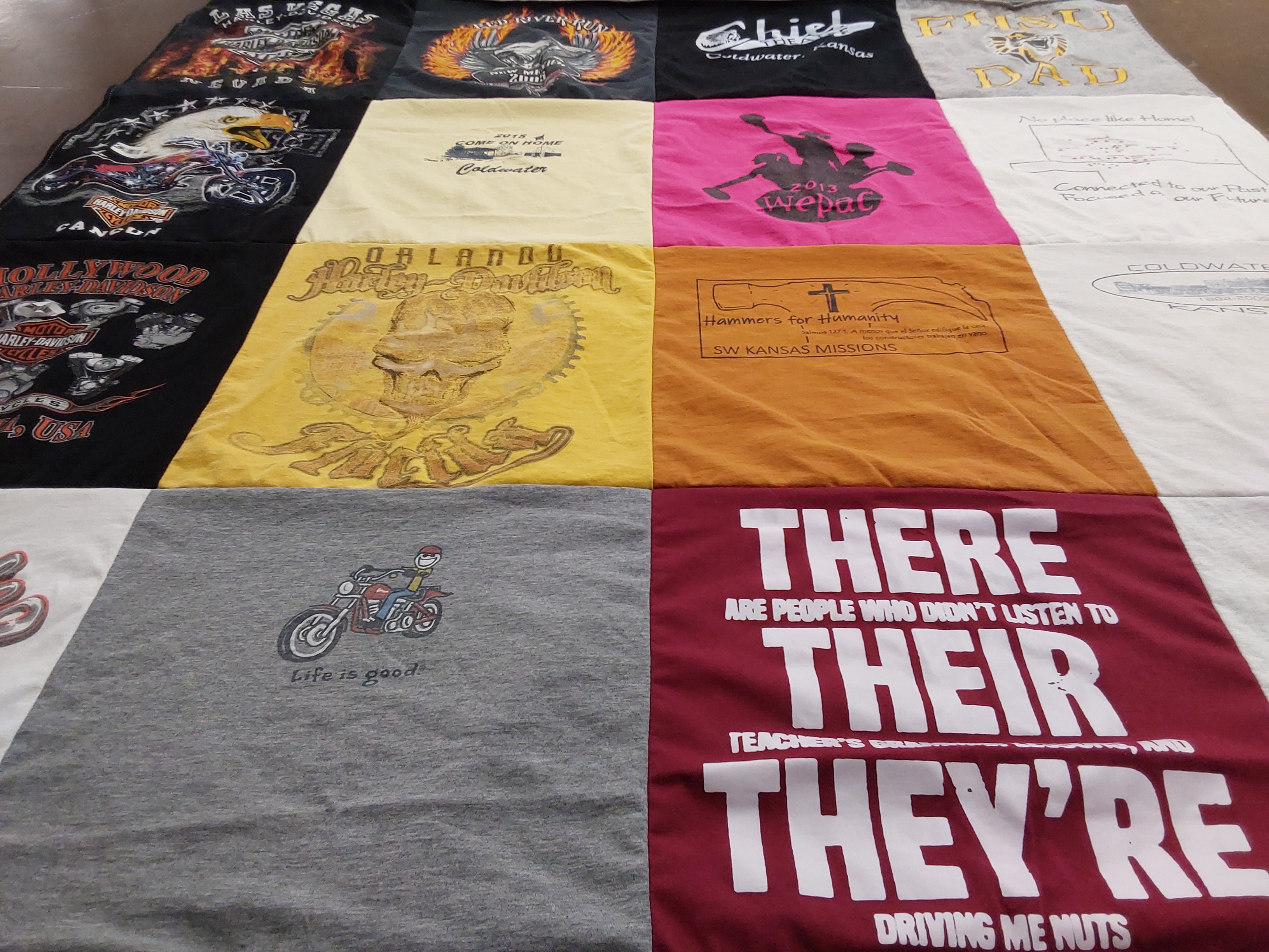 T-shirt quilt featuring none by roy from KS