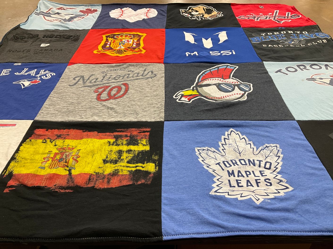 T-shirt quilt featuring toronto blue jays, toronto maple leafs by Eduardo from VA