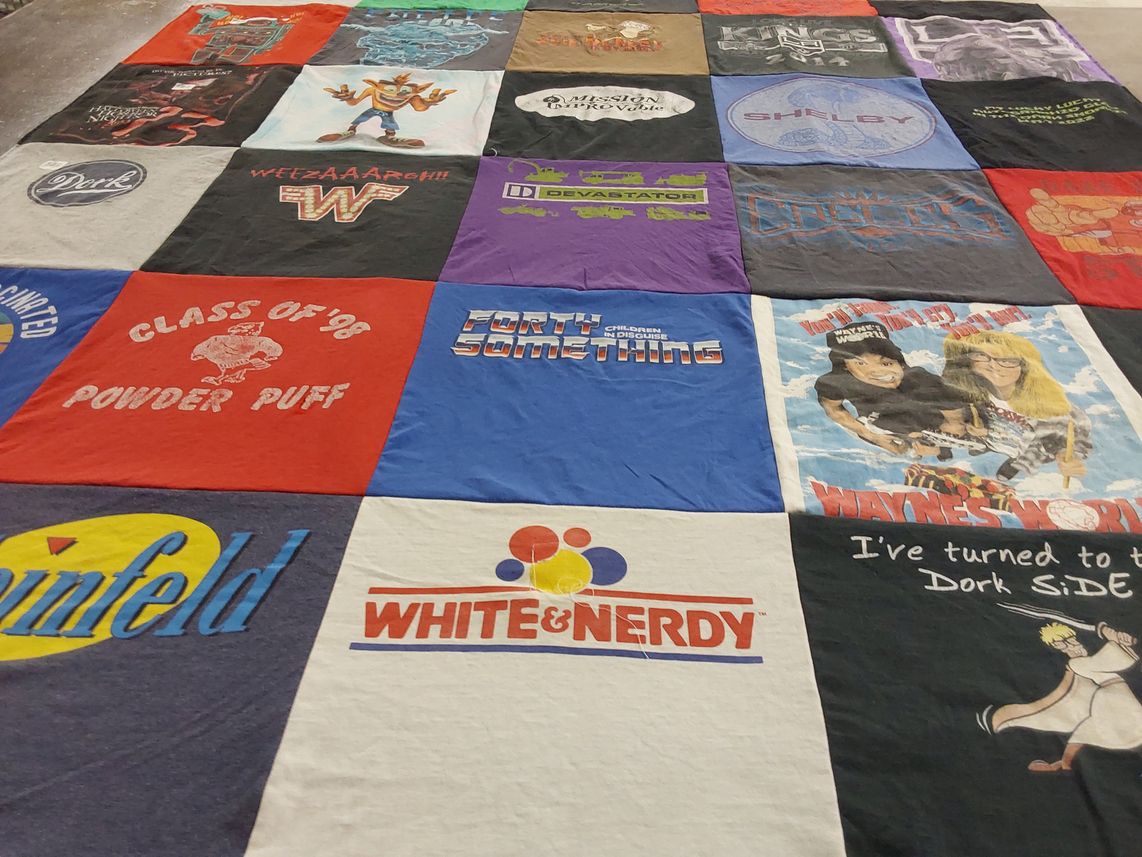 T-shirt quilt from class of 1998 high school by Steve from FL
