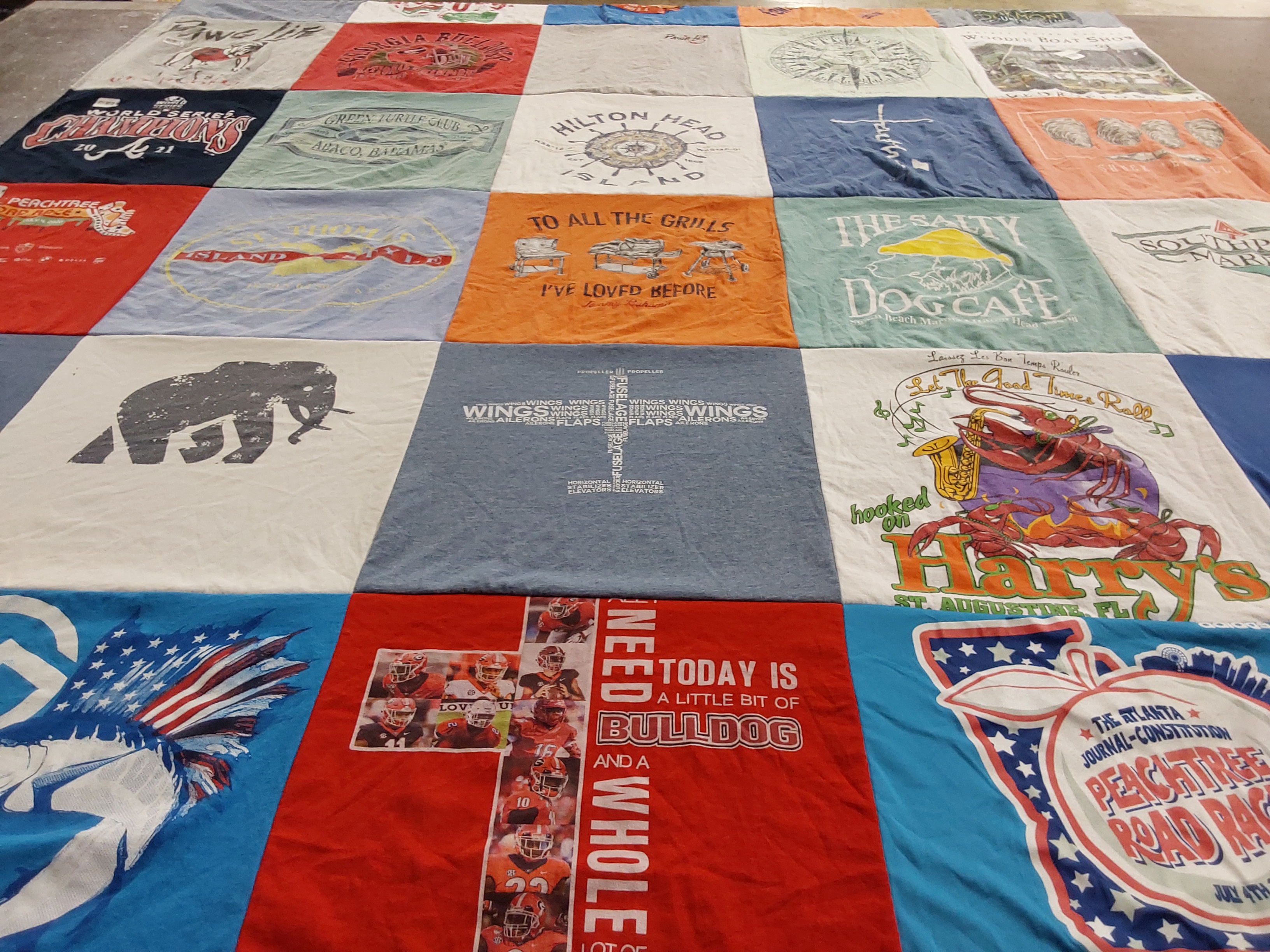 T-shirt quilt featuring none by Madeline from SC