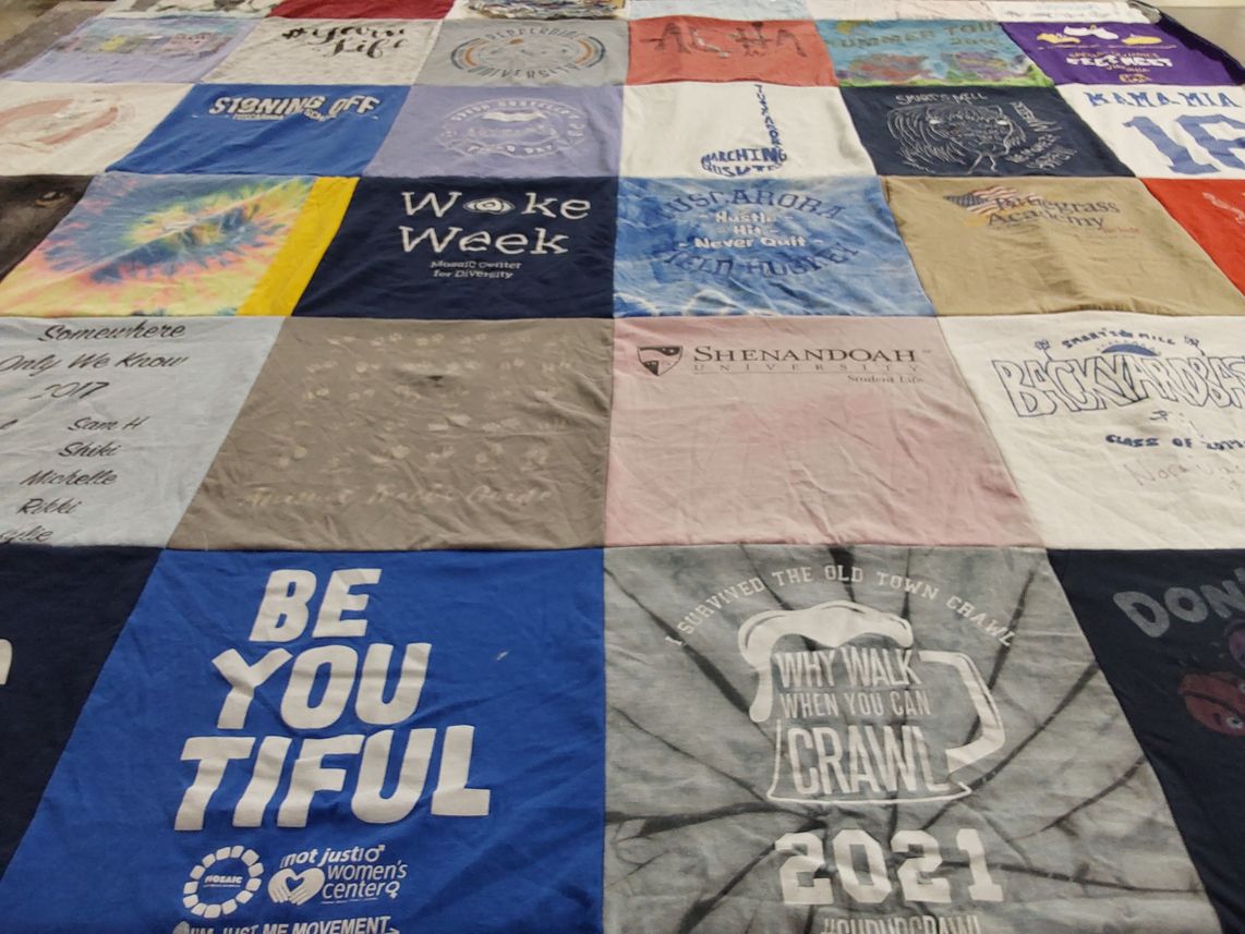 T-shirt quilt from shenandoah university by Marlys from VA