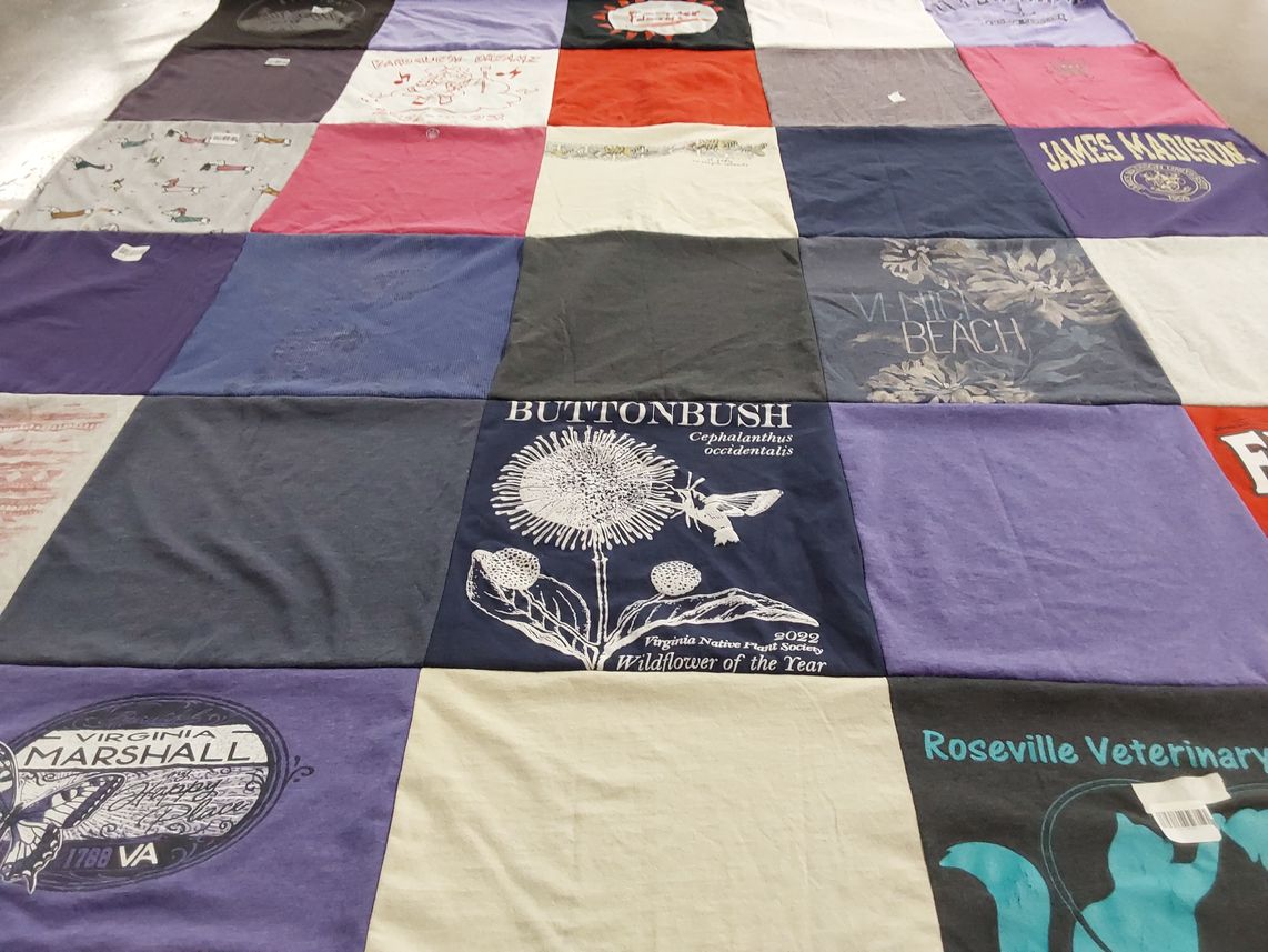 T-shirt quilt from james madison university by Matt from VA