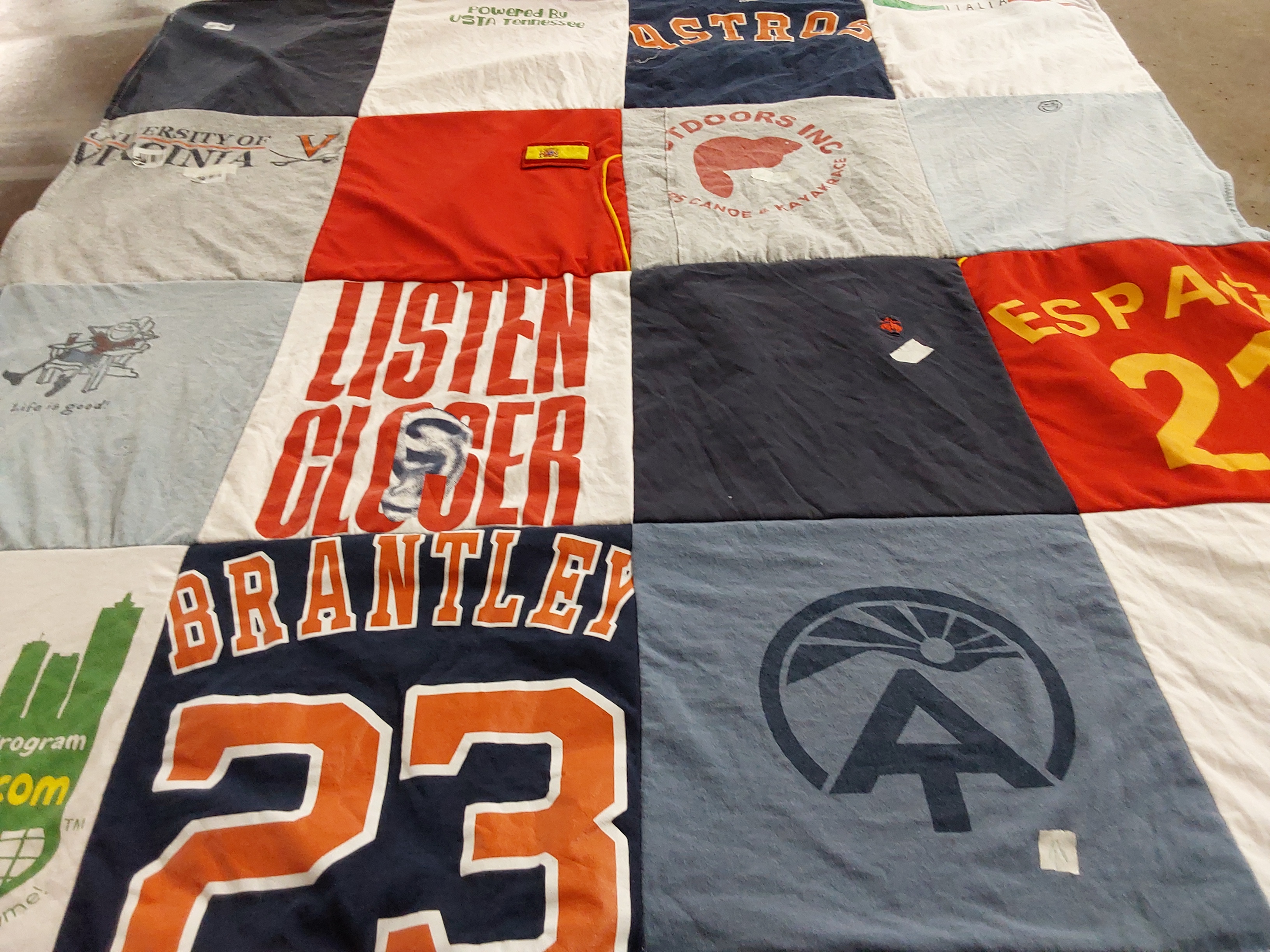 T-shirt quilt from university of virginia by Linda  from TN