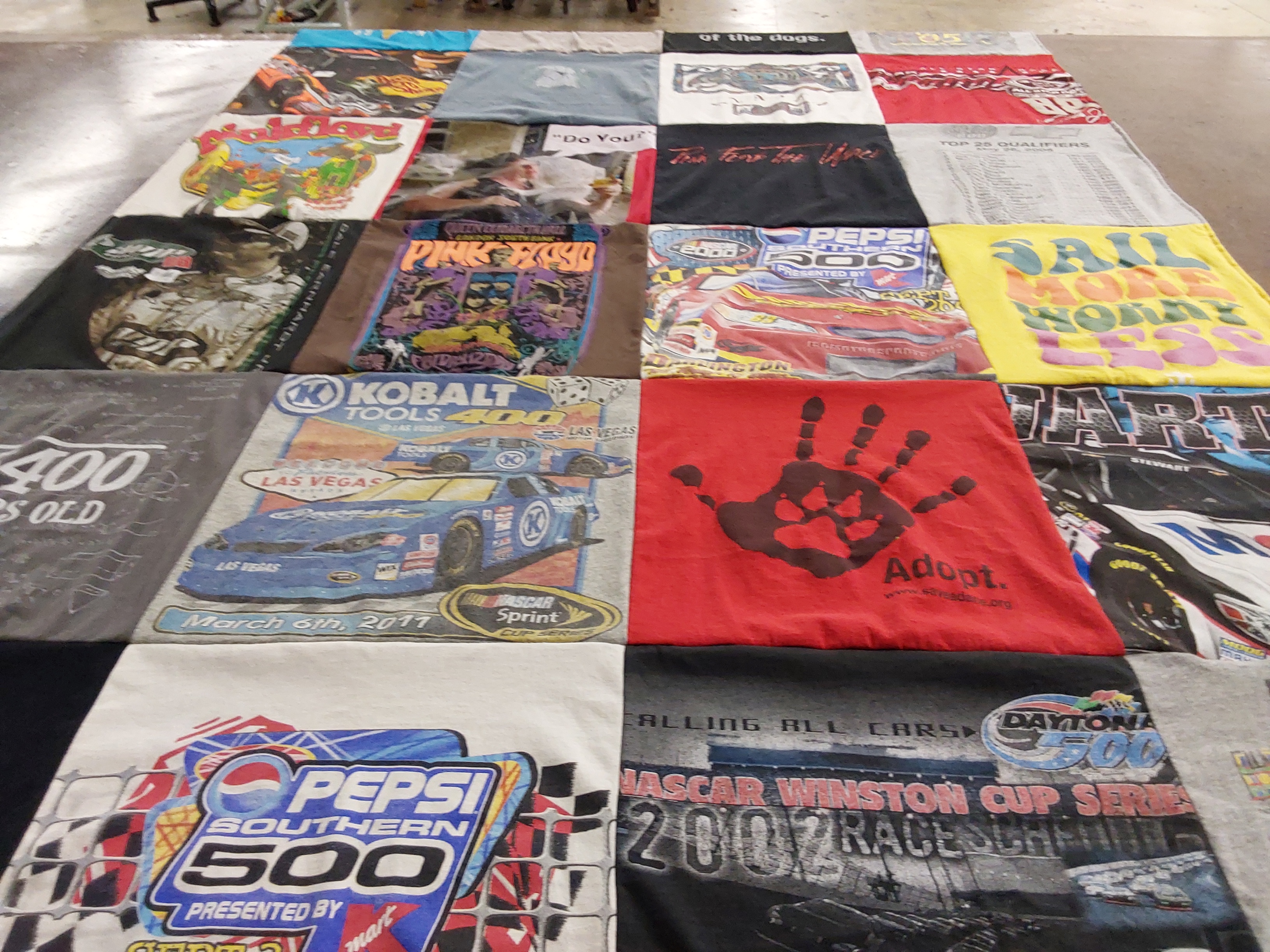 T-shirt quilt featuring nascar, sprint by DONNA from TX