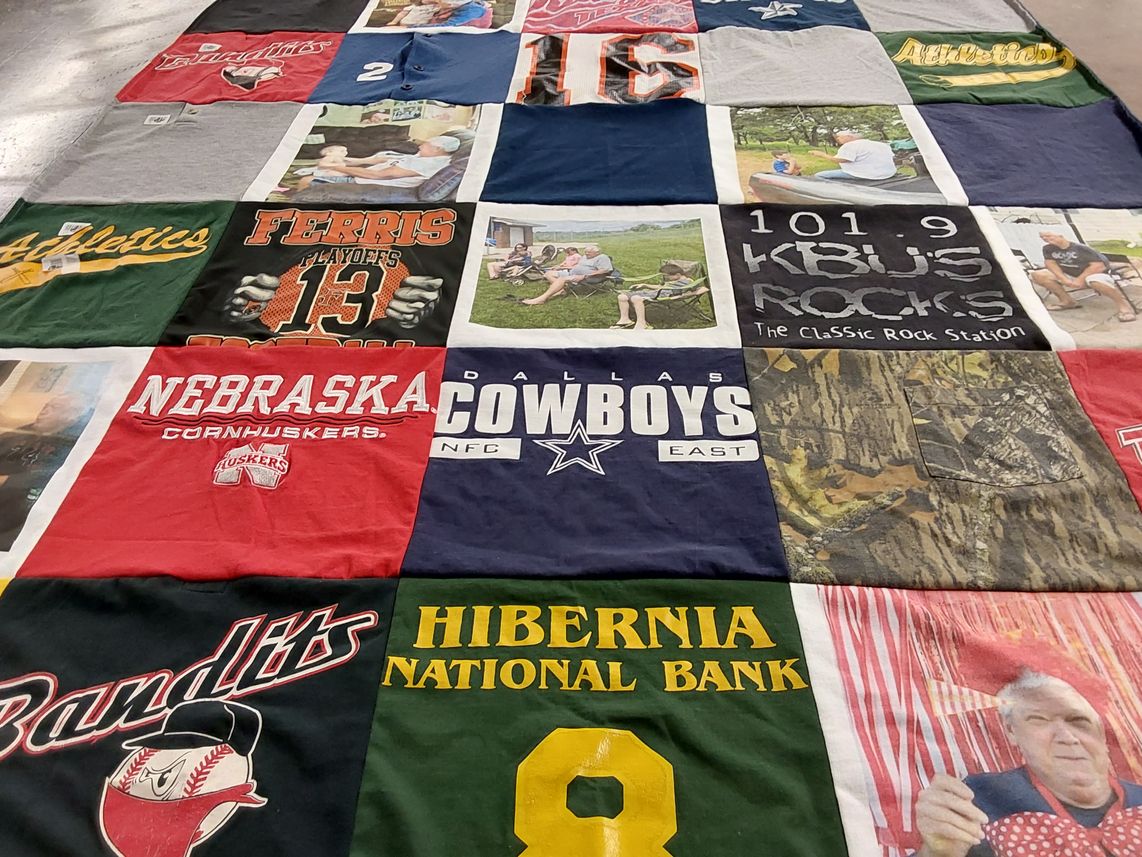 T-shirt quilt featuring dallas cowboys by Erica from NE
