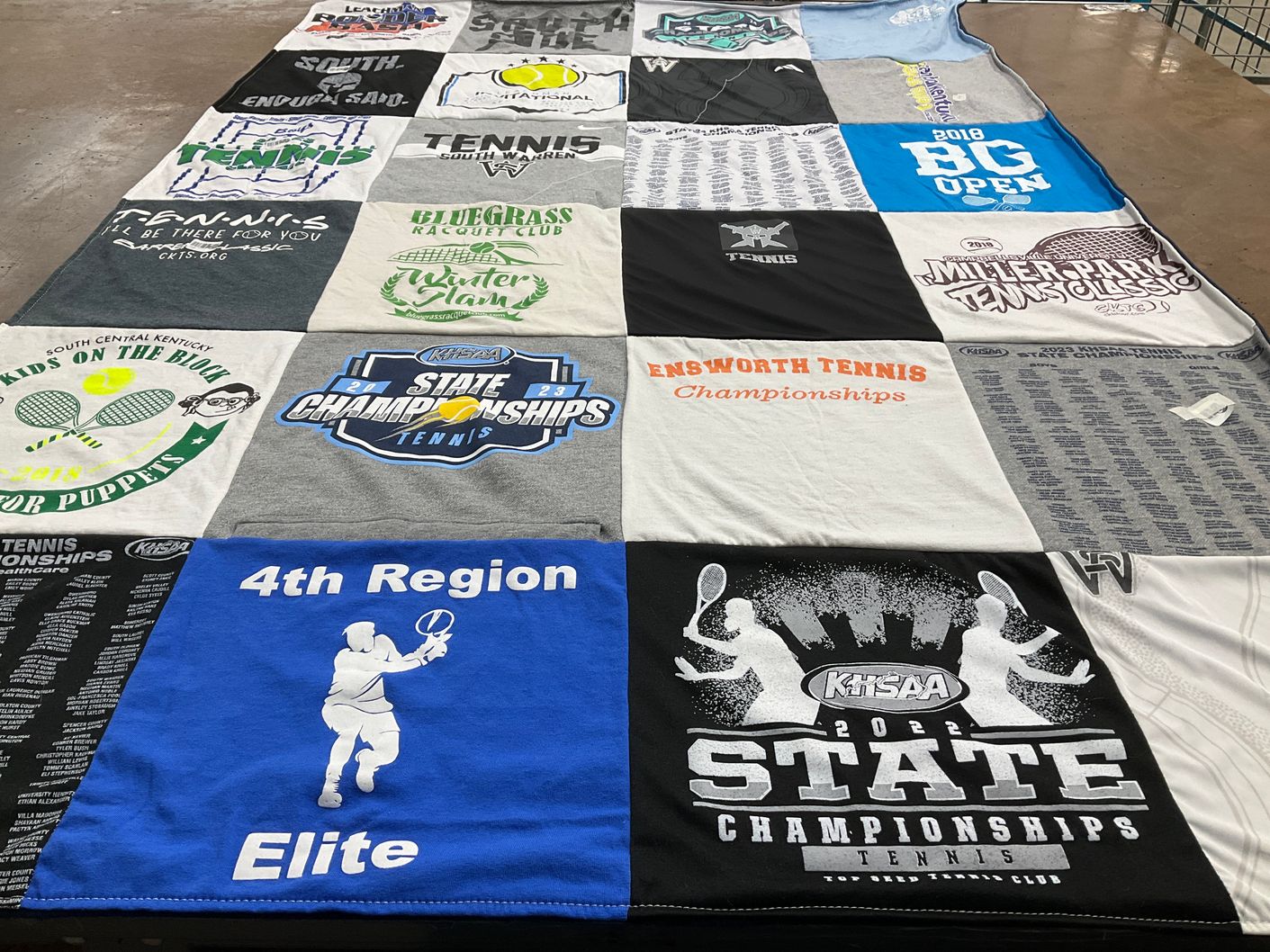 T-shirt quilt from ensworth high school by Wendy from KY