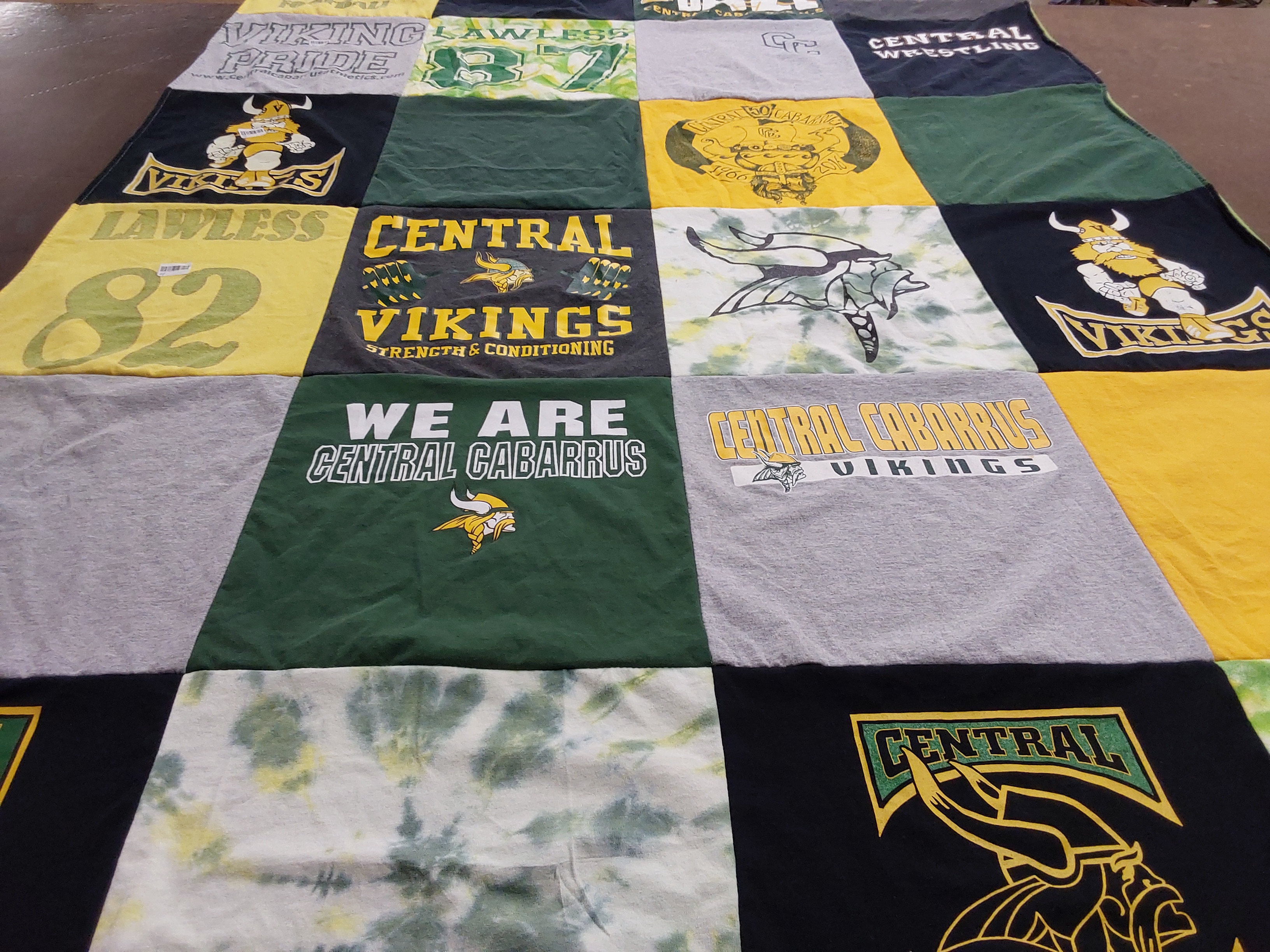 T-shirt quilt featuring central cabarrus viking by Shawn from NC