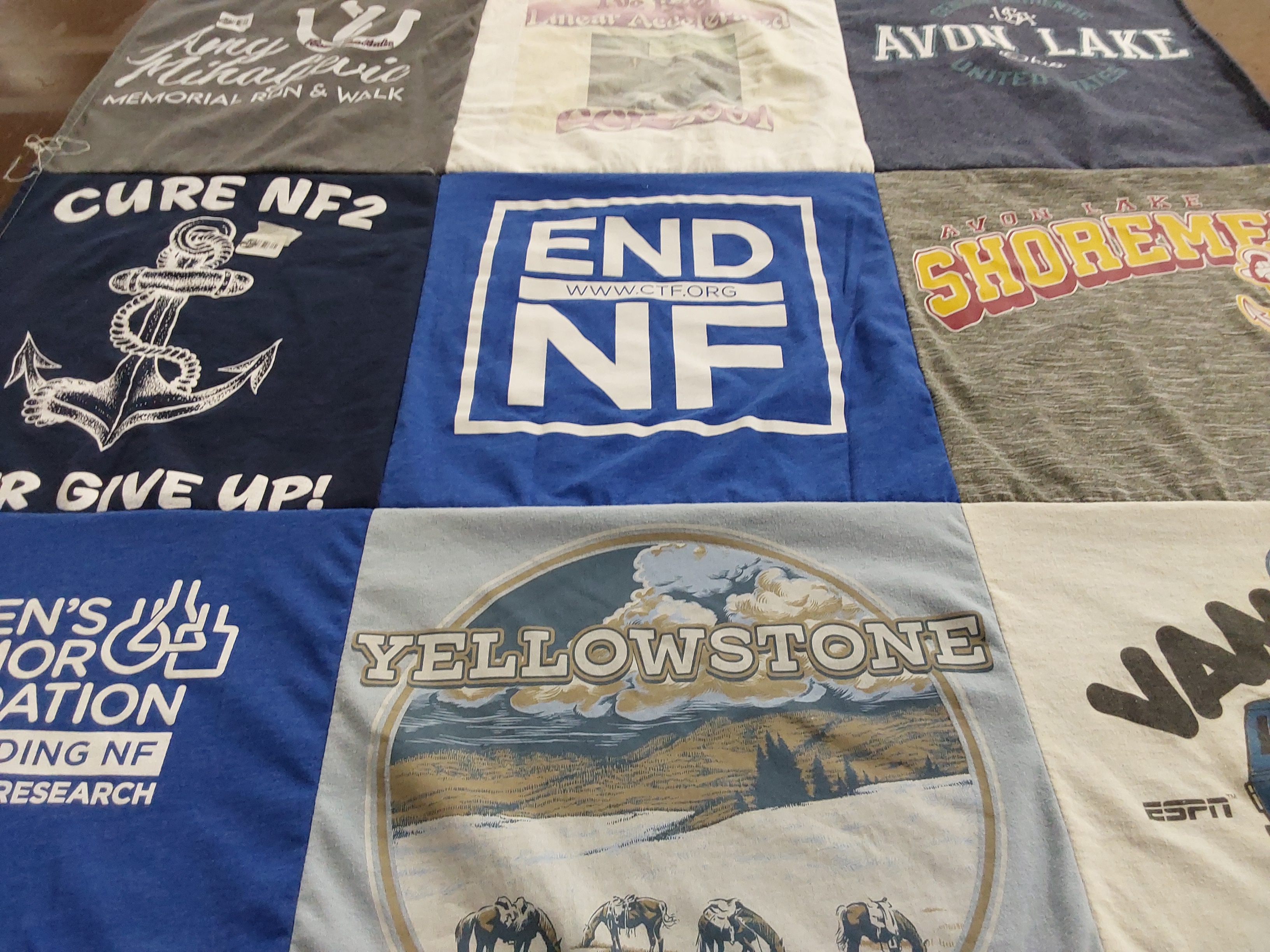 T-shirt quilt from avon lake university by Ron from OH