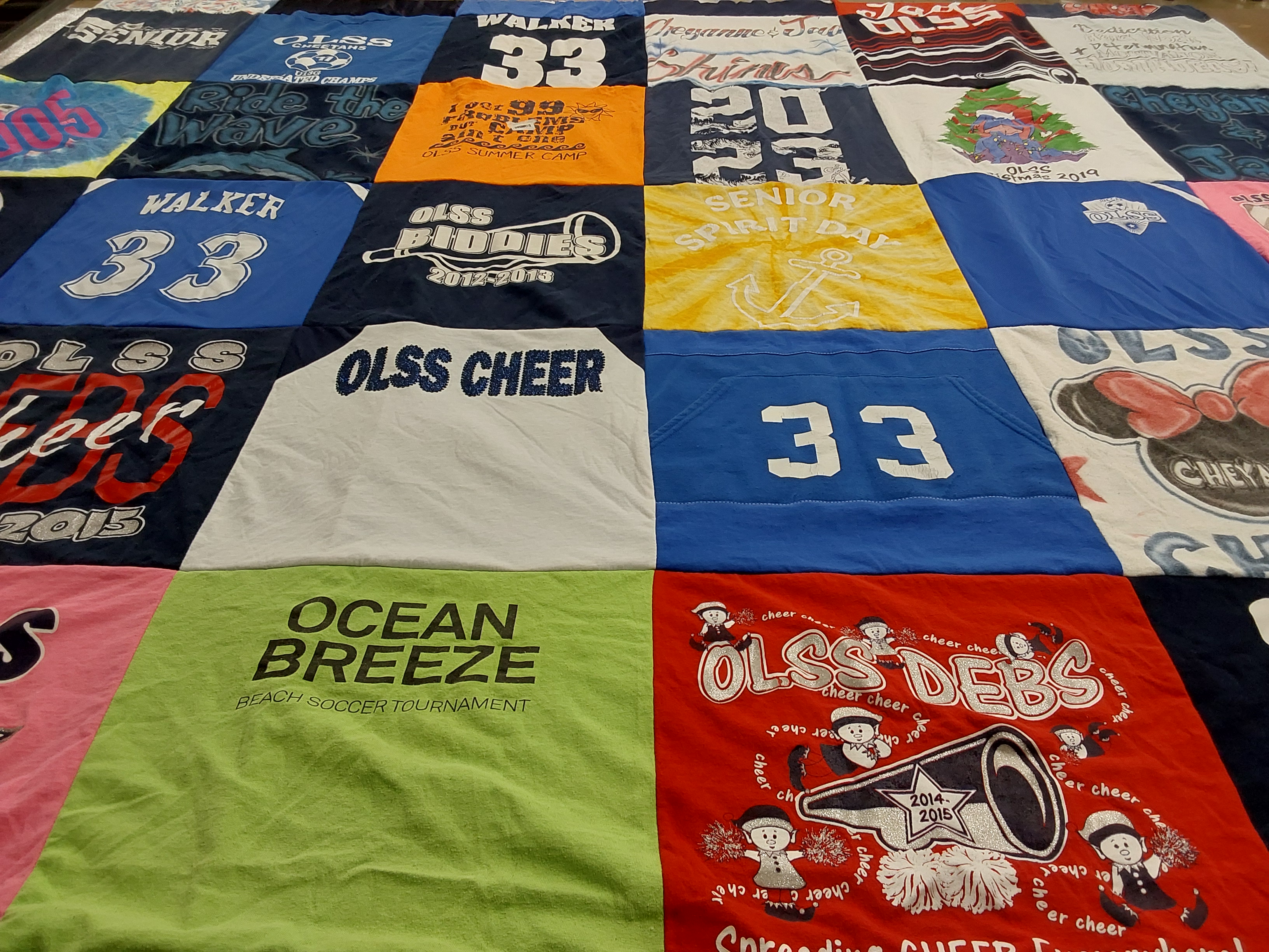 T-shirt quilt featuring olss by Tonya from NY