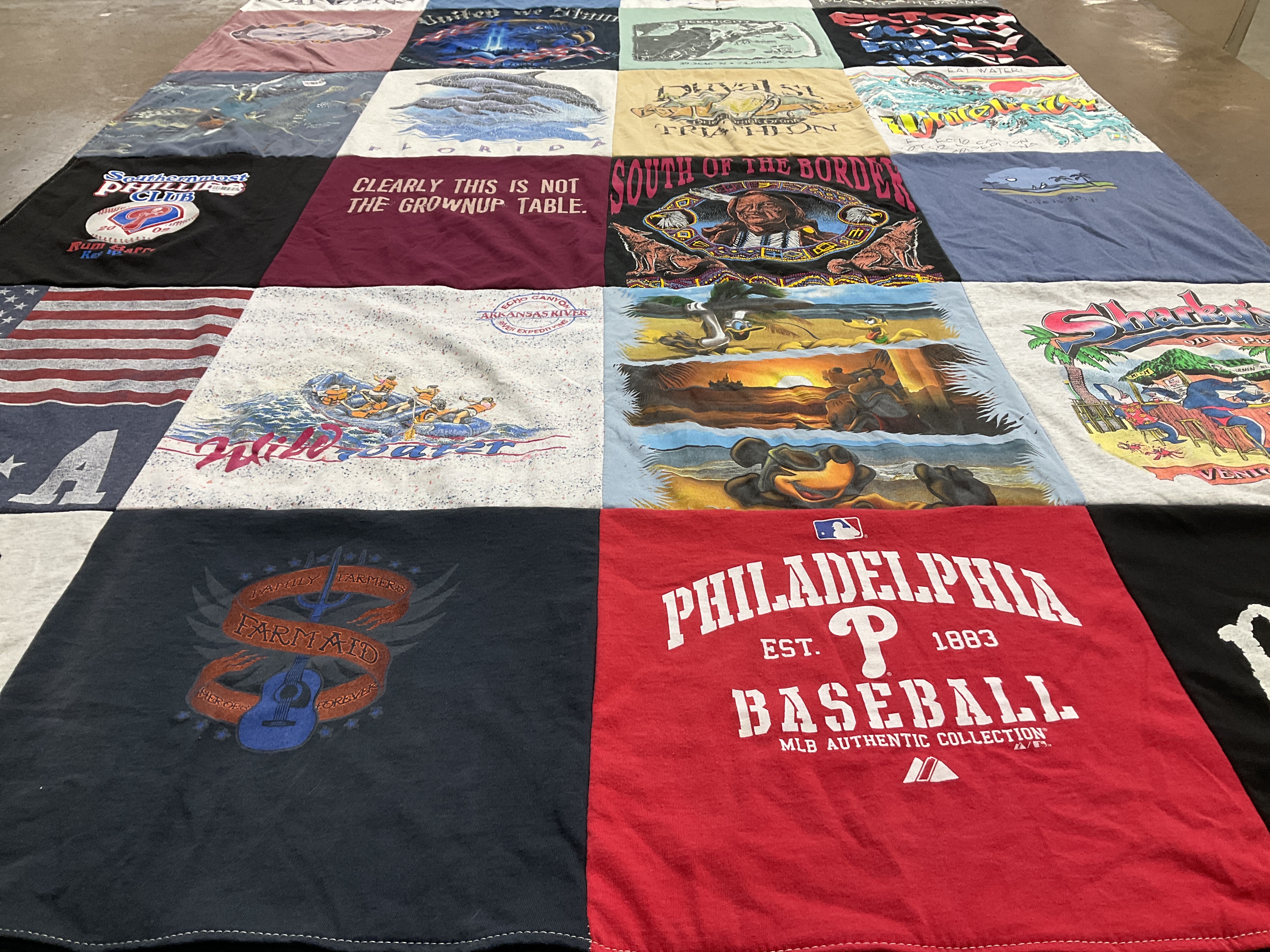 T-shirt quilt featuring philadelphia phillies baseball by Joan from NJ