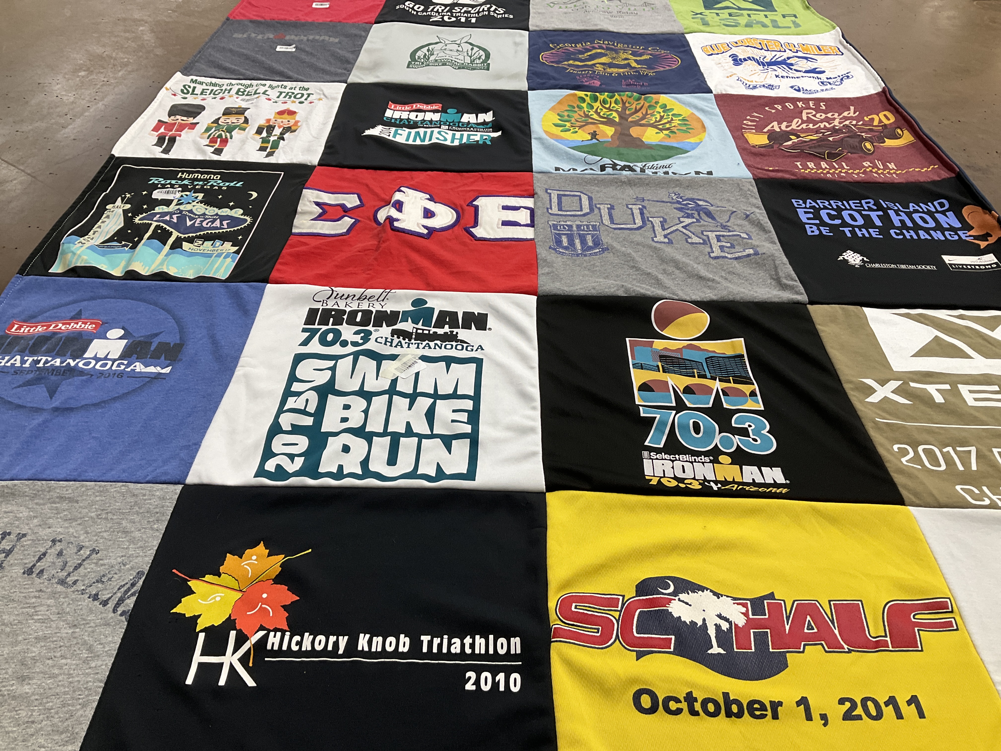 T-shirt quilt from duke university by Denise from SC