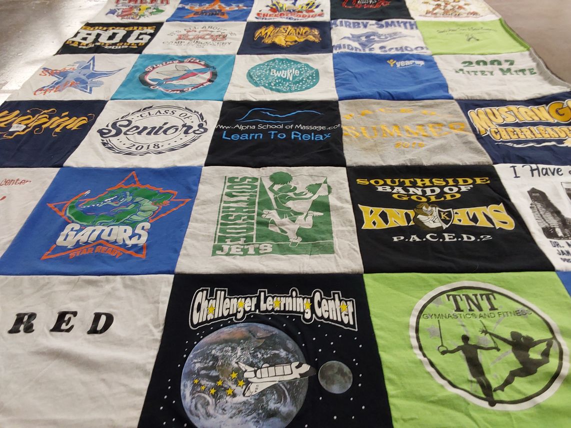 T-shirt quilt featuring southside band of gold knights by Nicole from FL