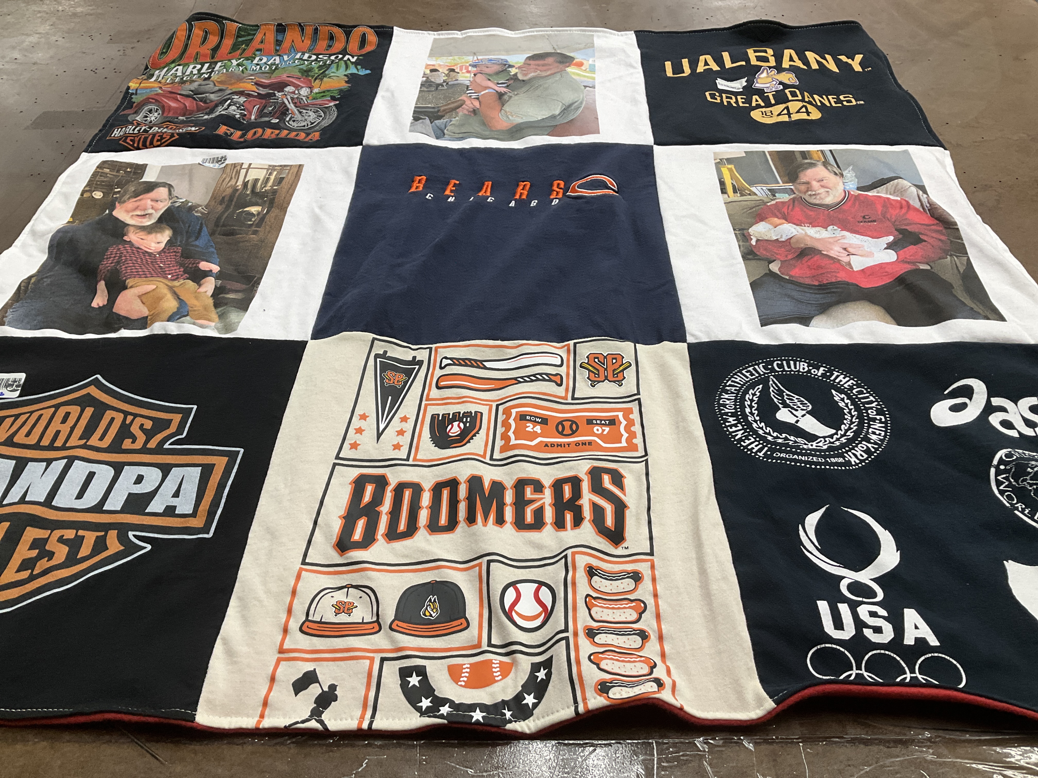 T-shirt quilt featuring bears, sacramento state university by Patricia from IL