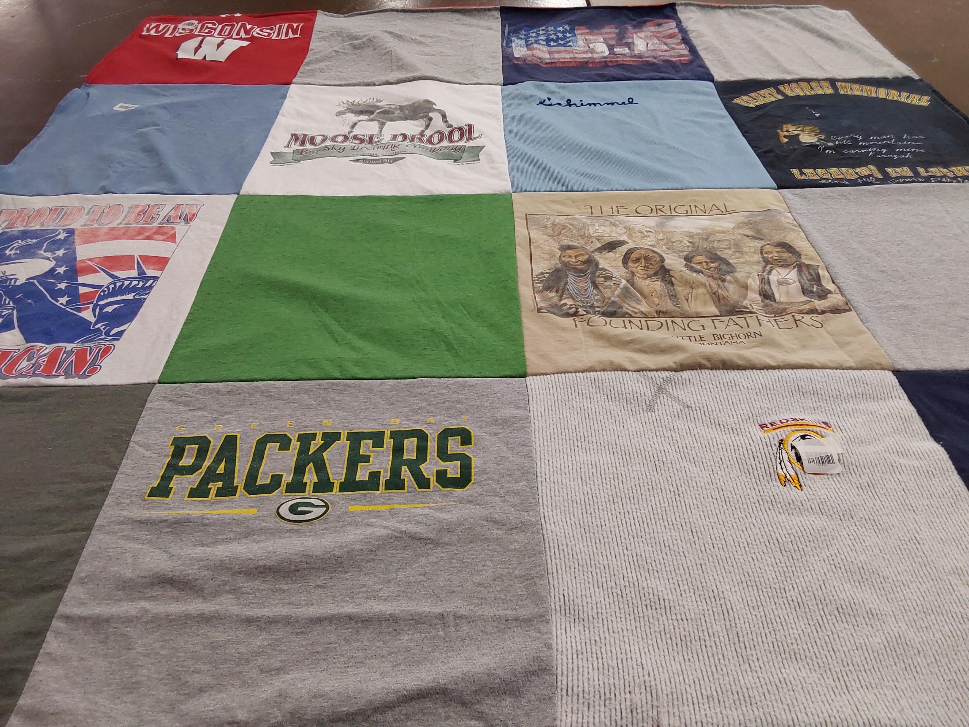 T-shirt quilt featuring green bay packers by Julie from MT