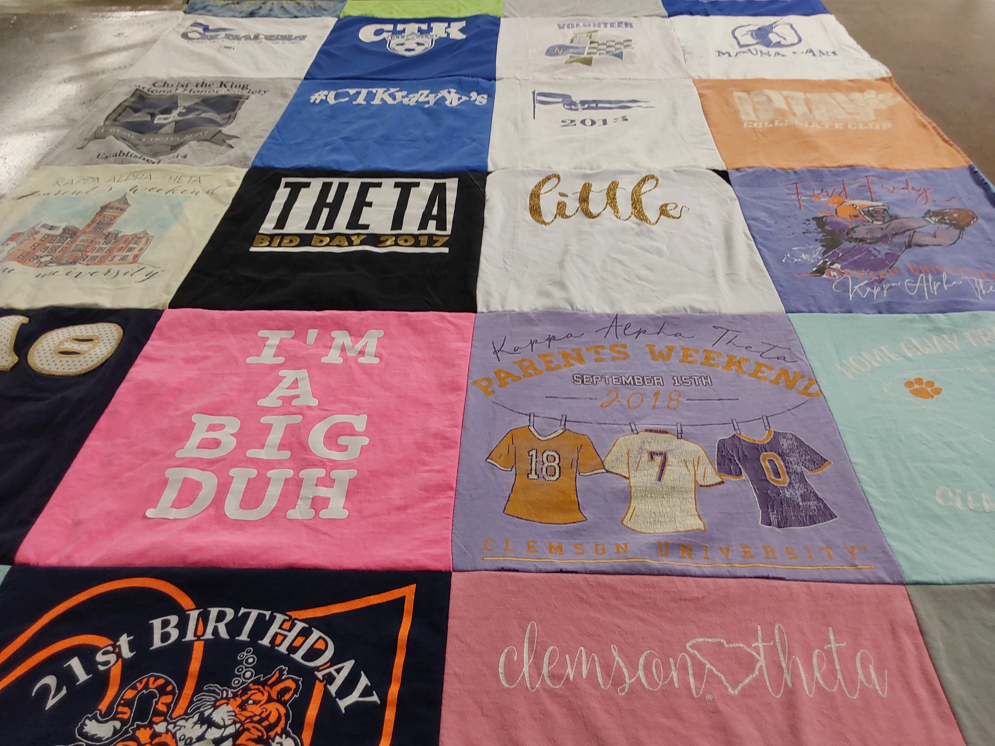 T-shirt quilt from clemson university by Kimberly from NC