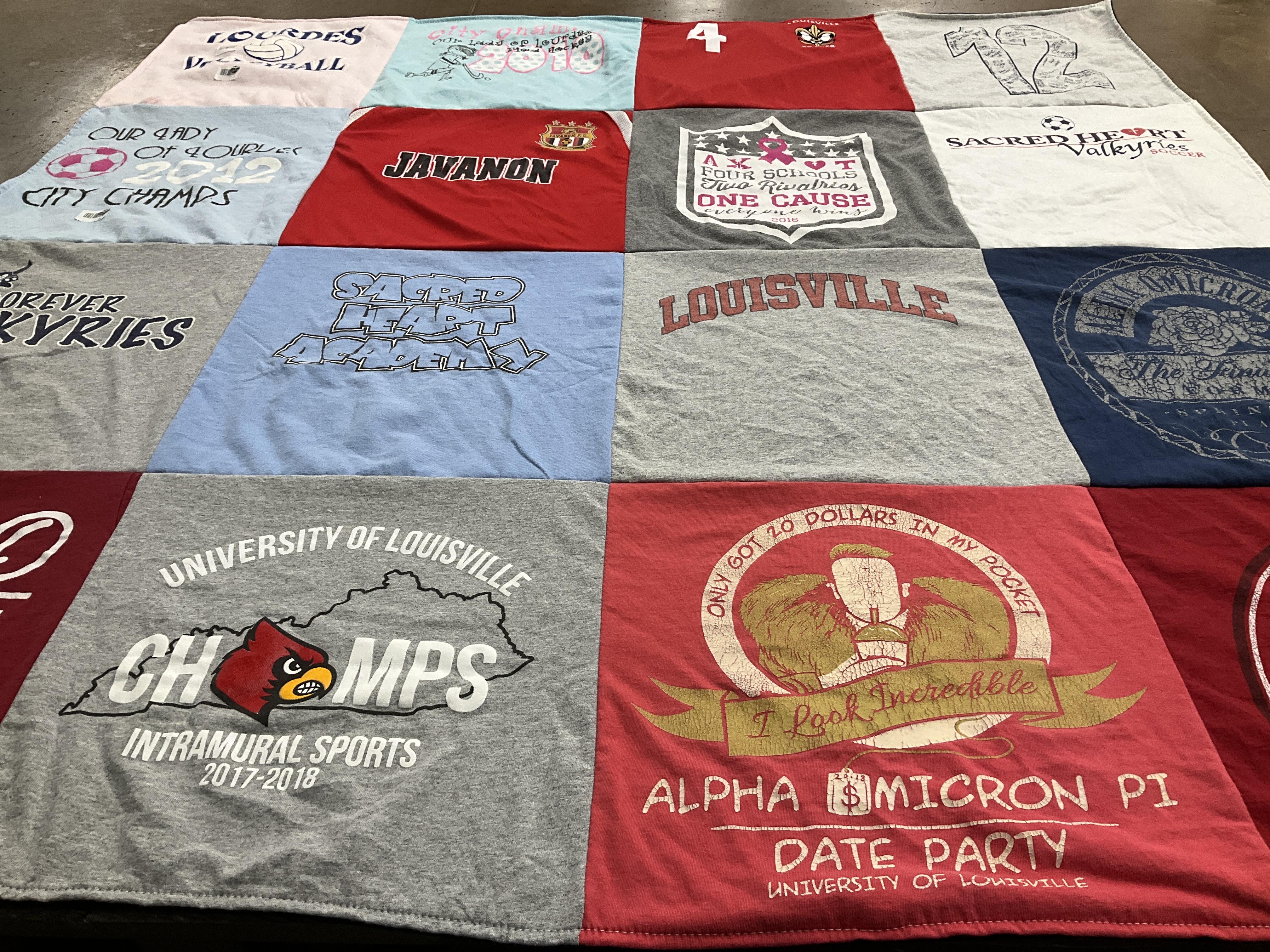 T-shirt quilt featuring louisville by Amy from KY