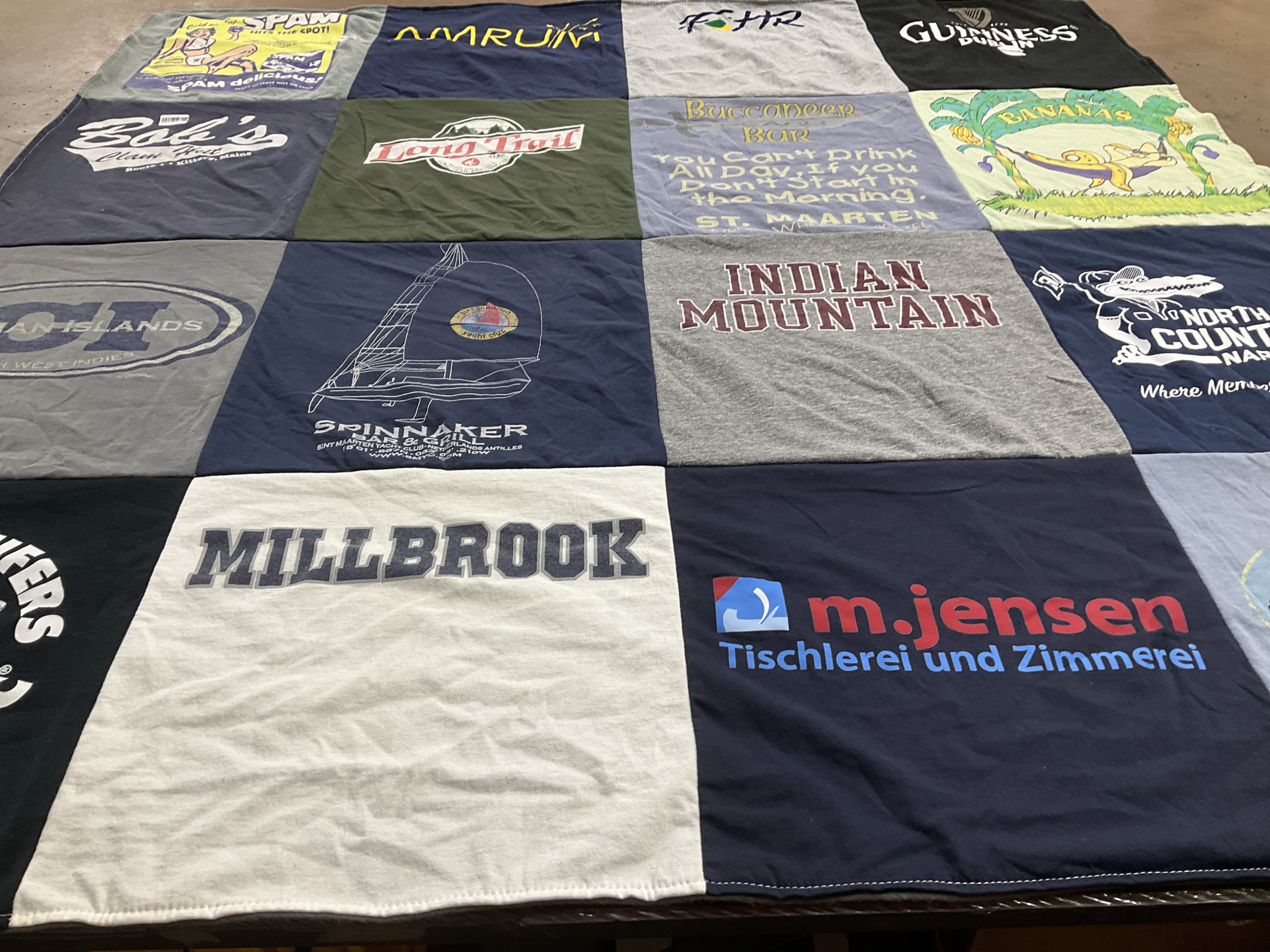 T-shirt quilt from millbrook school by Heidi from NY