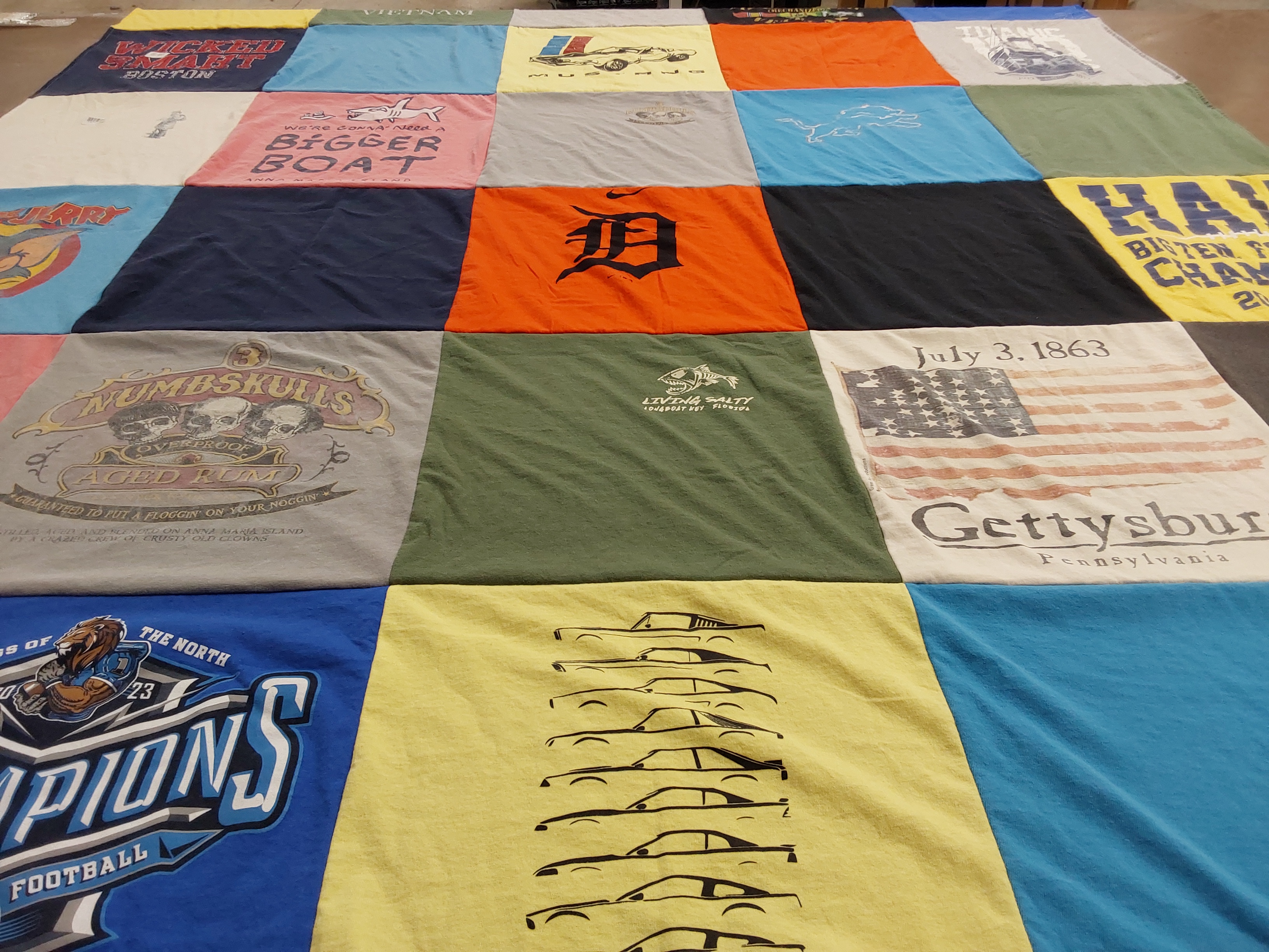 T-shirt quilt featuring university of the north football by Michelle from MI