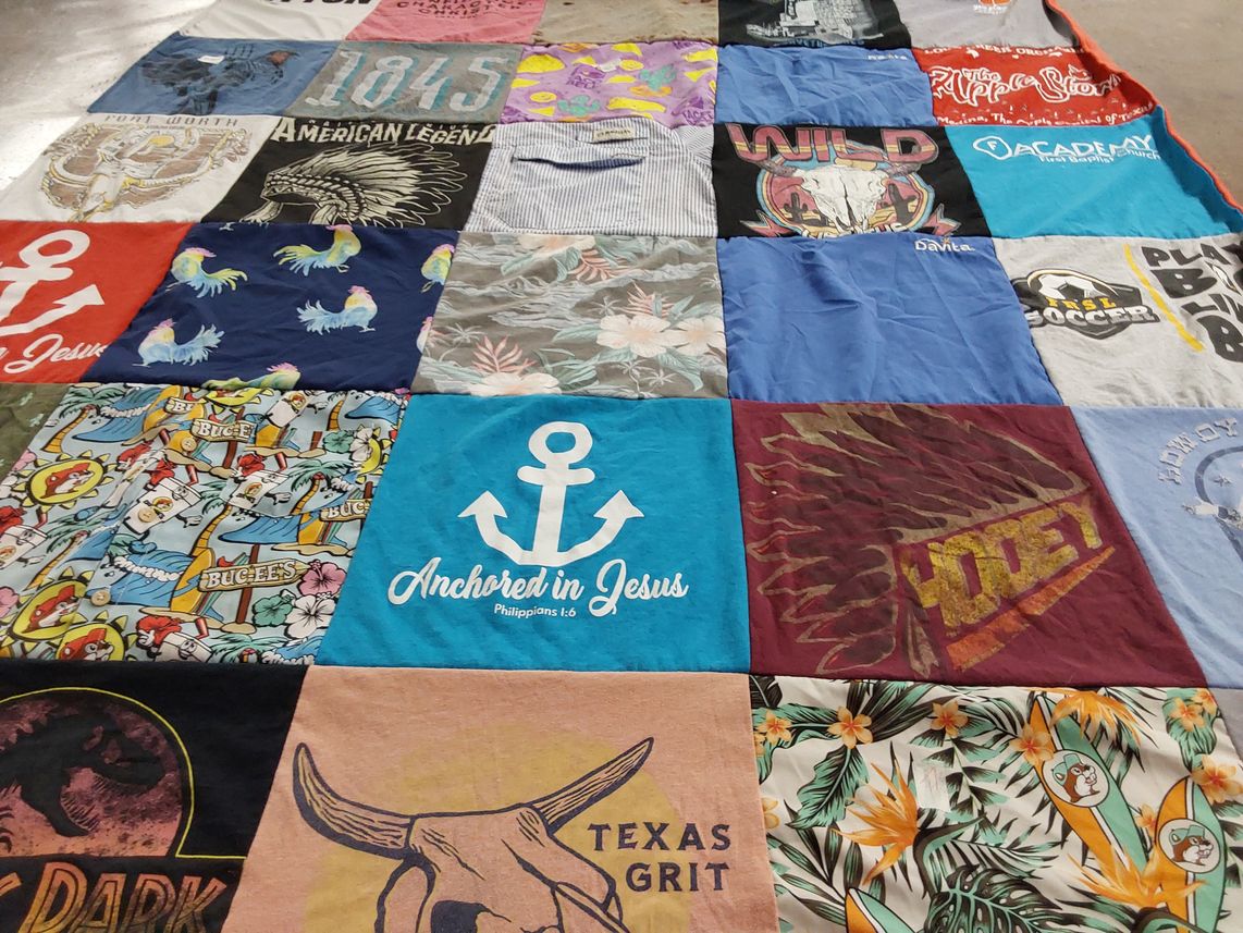 T-shirt quilt from academy baptist church by Jessica from TX