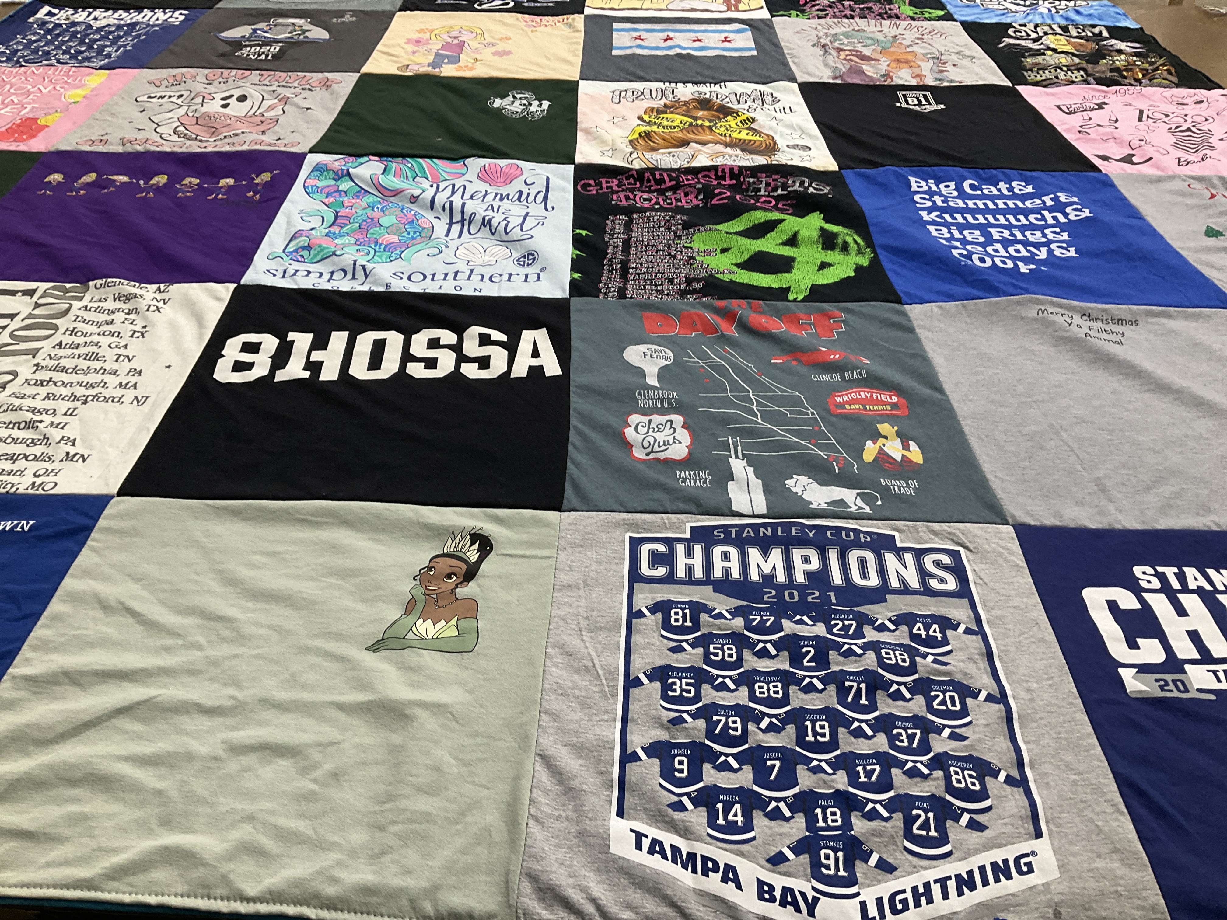 T-shirt quilt featuring tampa bay lightning by Emmy from FL
