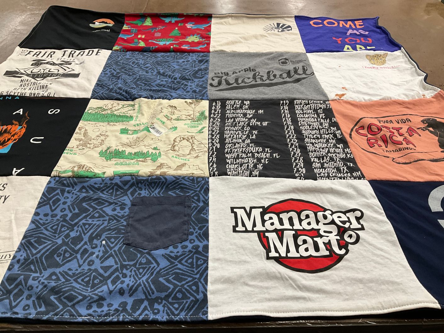 T-shirt quilt by Lindsey from NY
