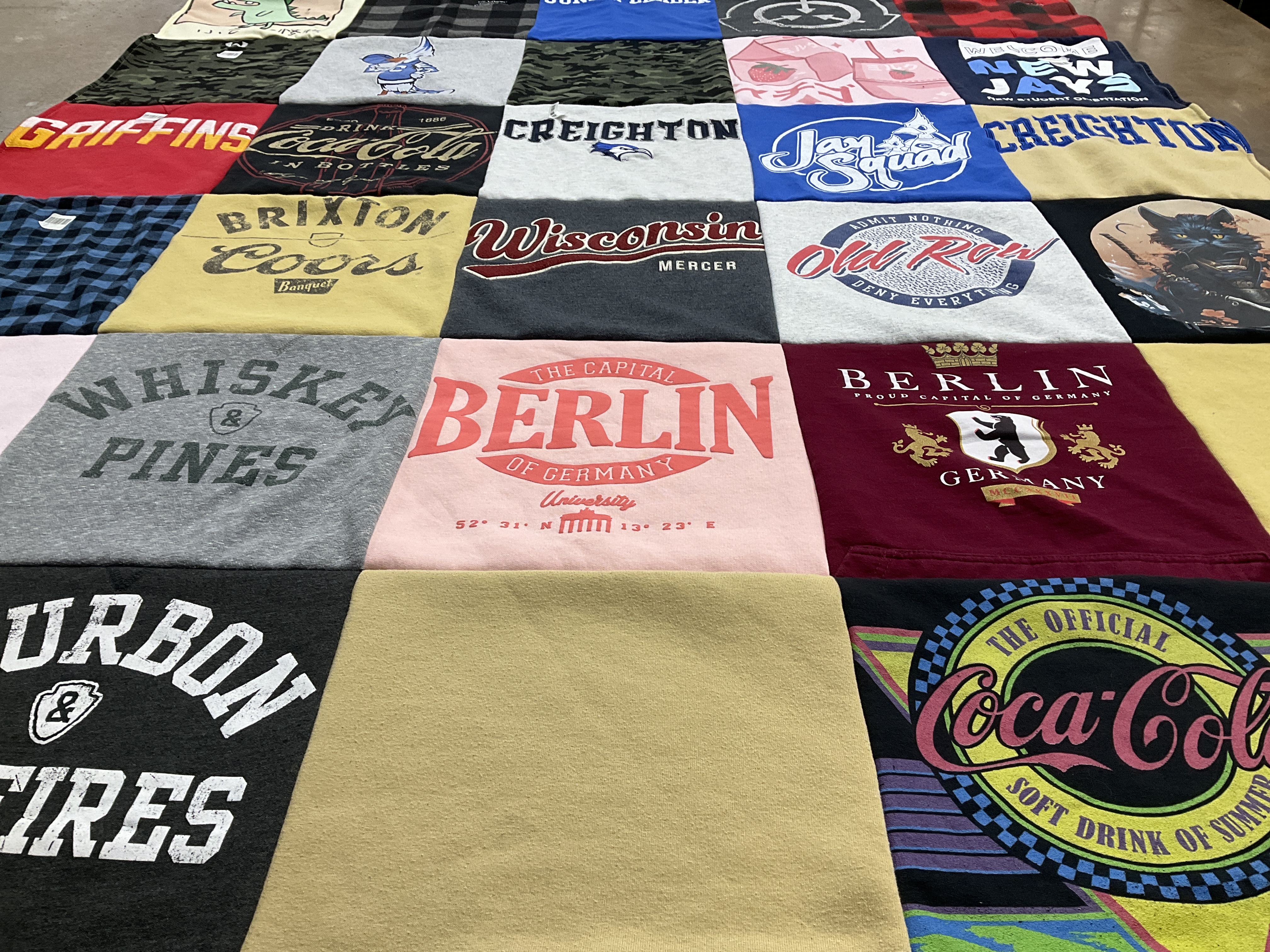 T-shirt quilt featuring griffins by Kristy from NE