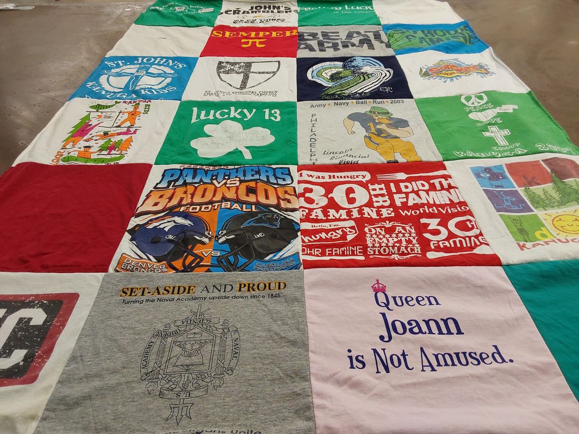 T-shirt quilt featuring denver broncos by Catherine from NC