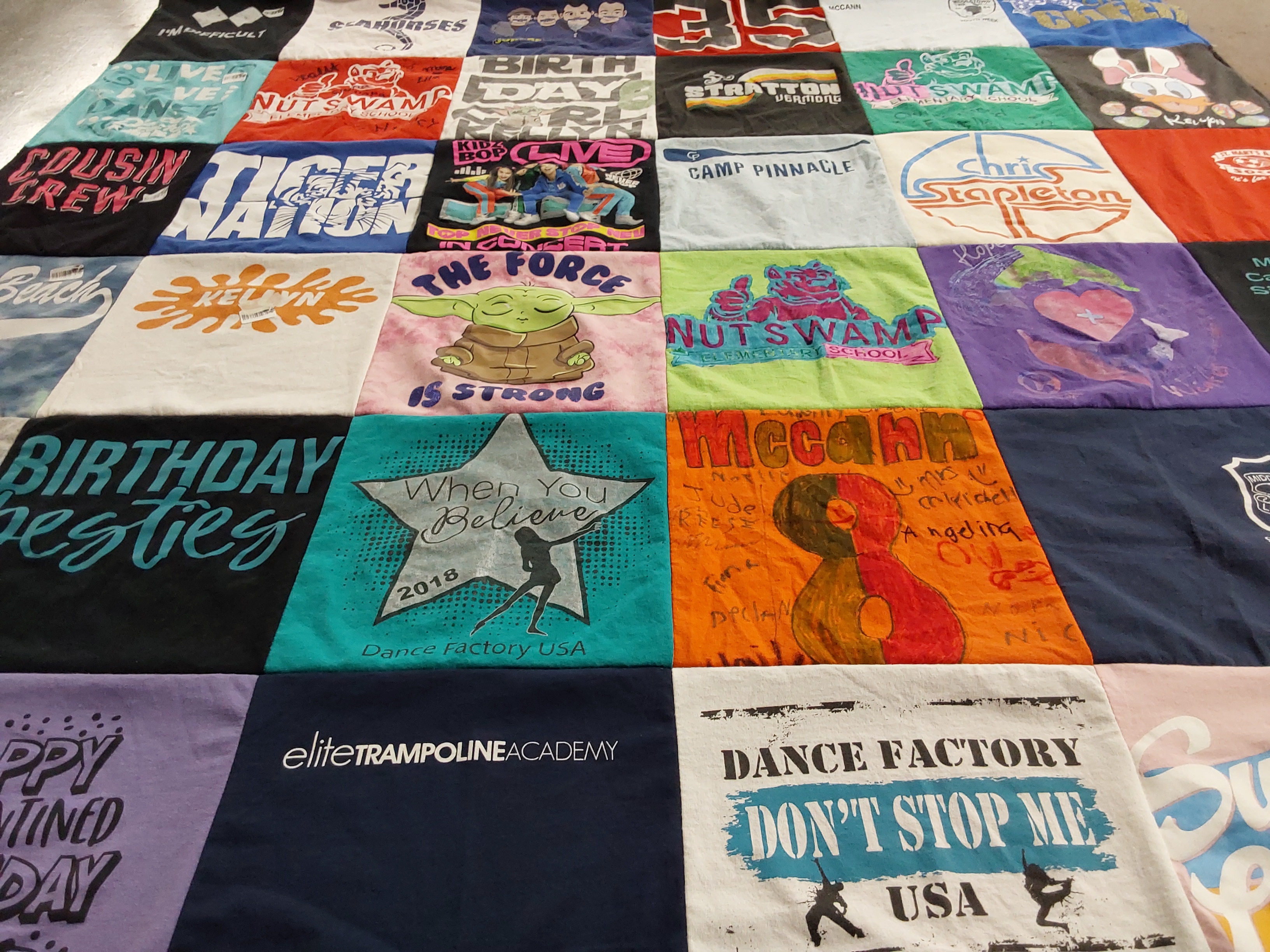 T-shirt quilt featuring tiger nation by Jenny from NJ