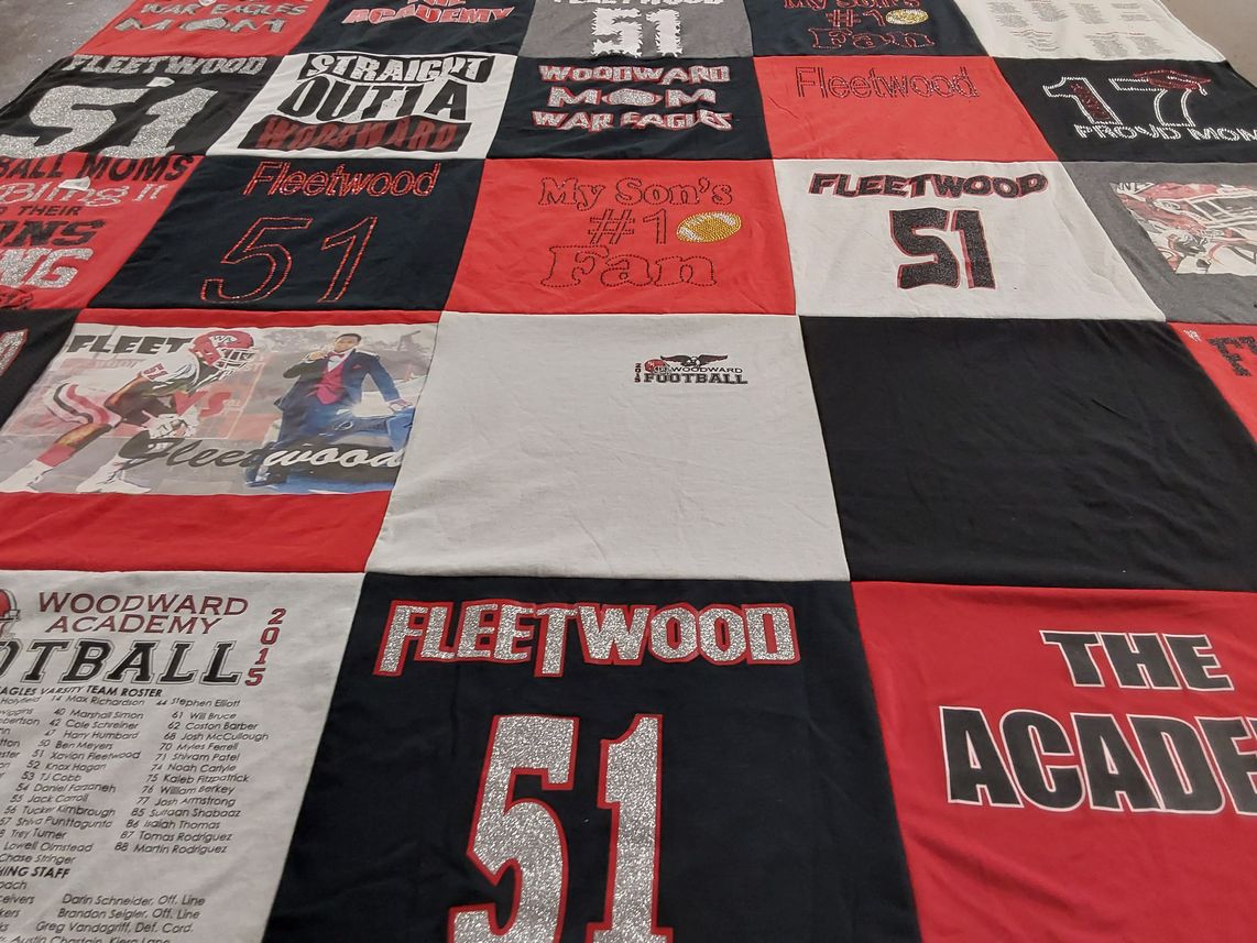 T-shirt quilt featuring fleetwood football team by Deirdre from GA