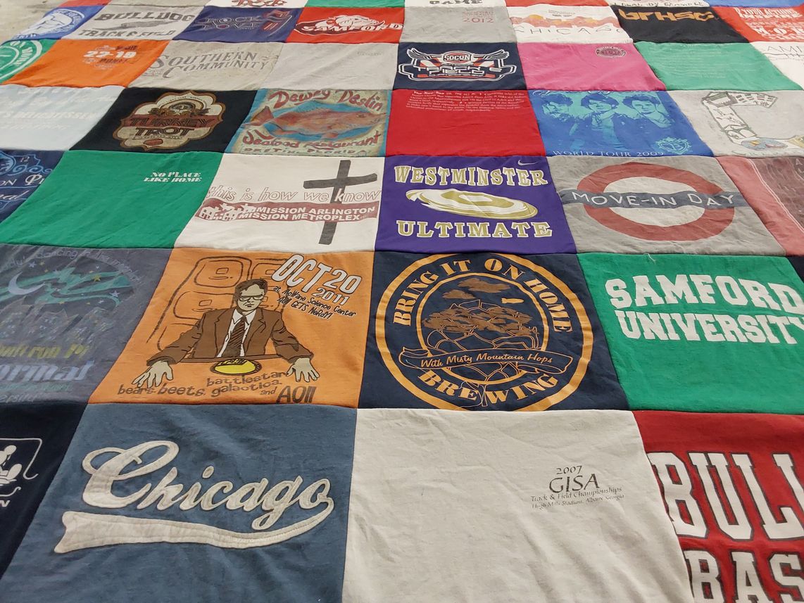 T-shirt quilt featuring westminster ultimate by Ellen from TN