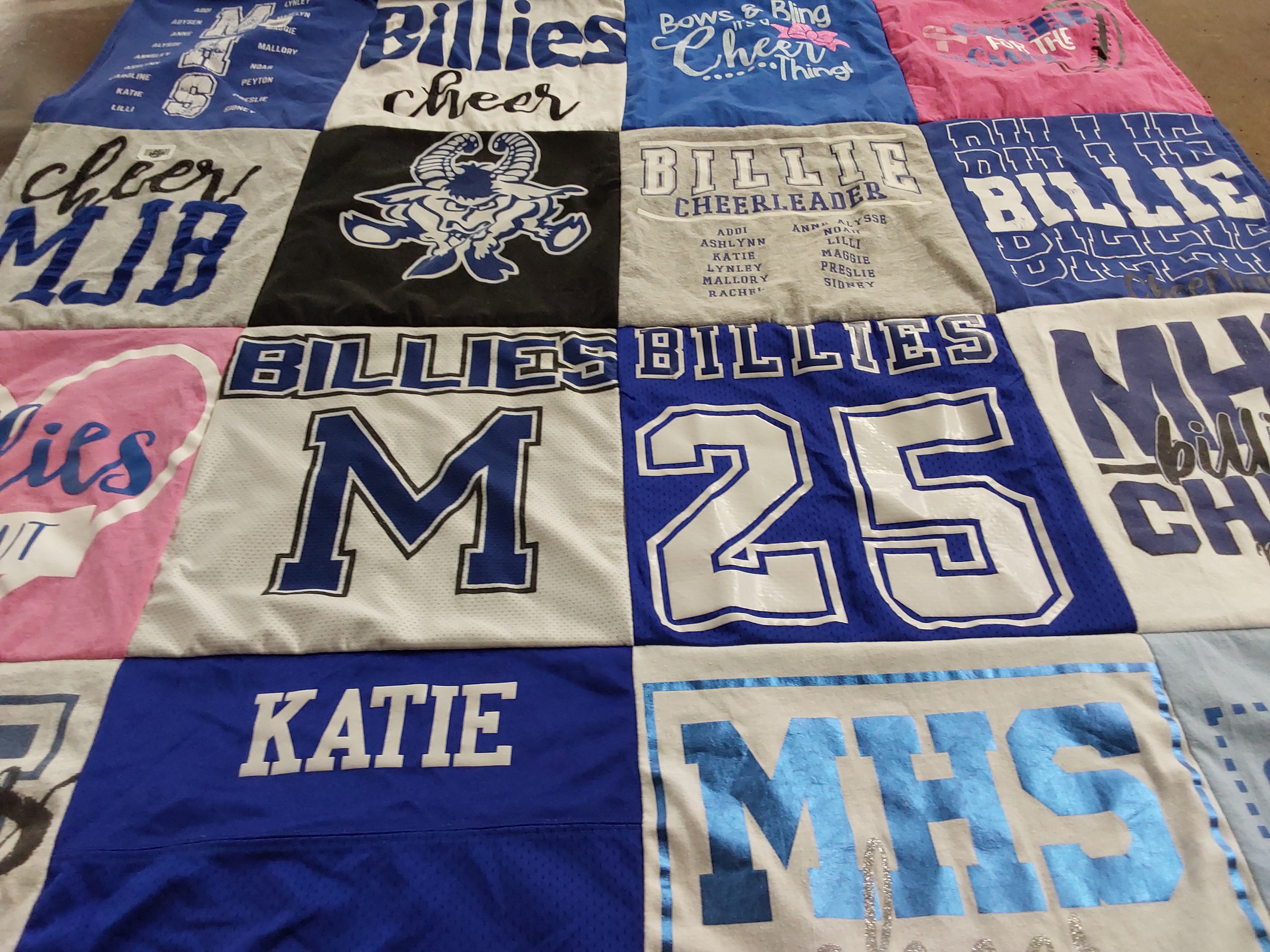T-shirt quilt featuring billies by Katie from AR