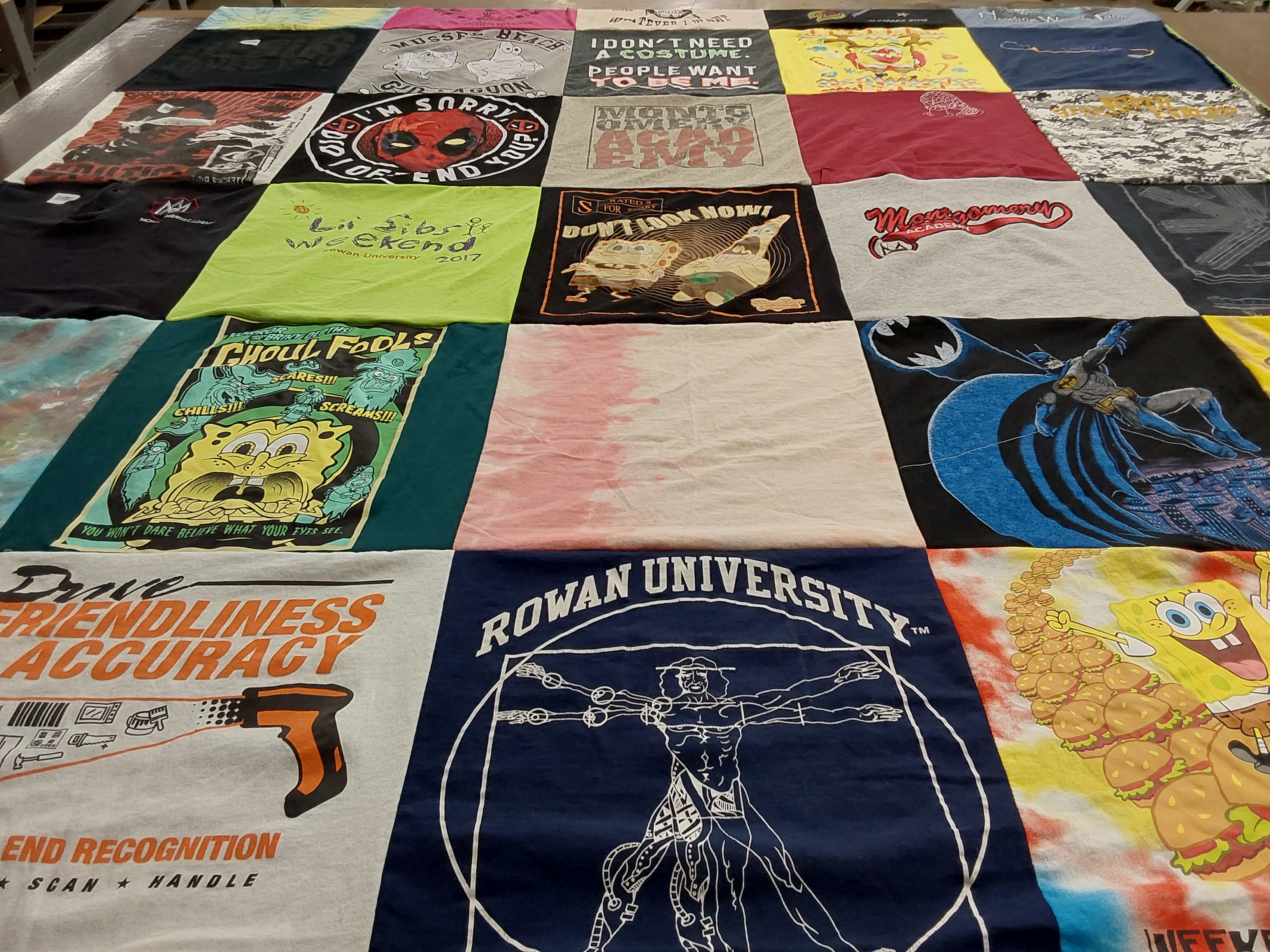 T-shirt quilt from rowan university by Amber from NJ