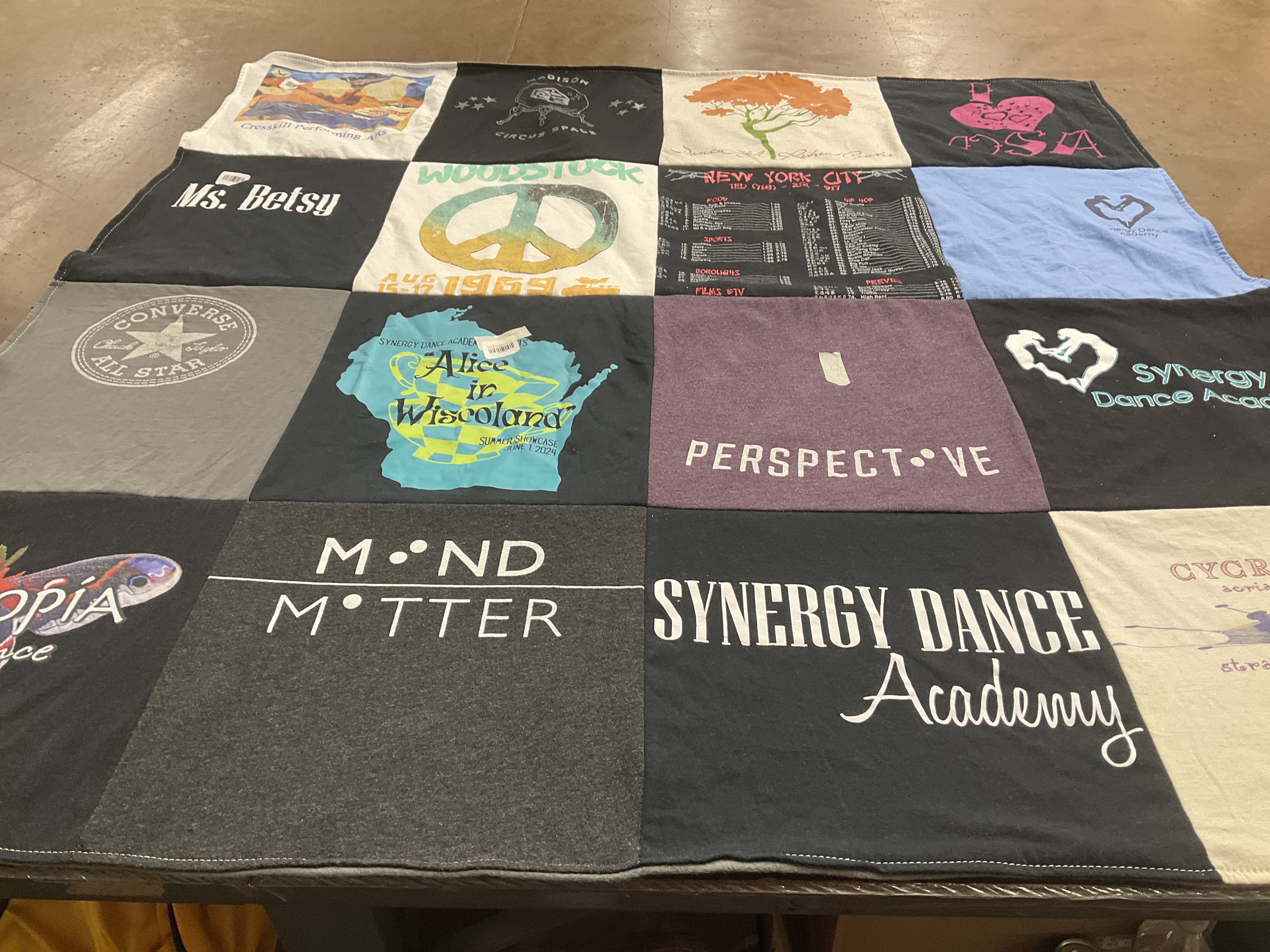 T-shirt quilt from synergy dance academy by Betsy from NJ