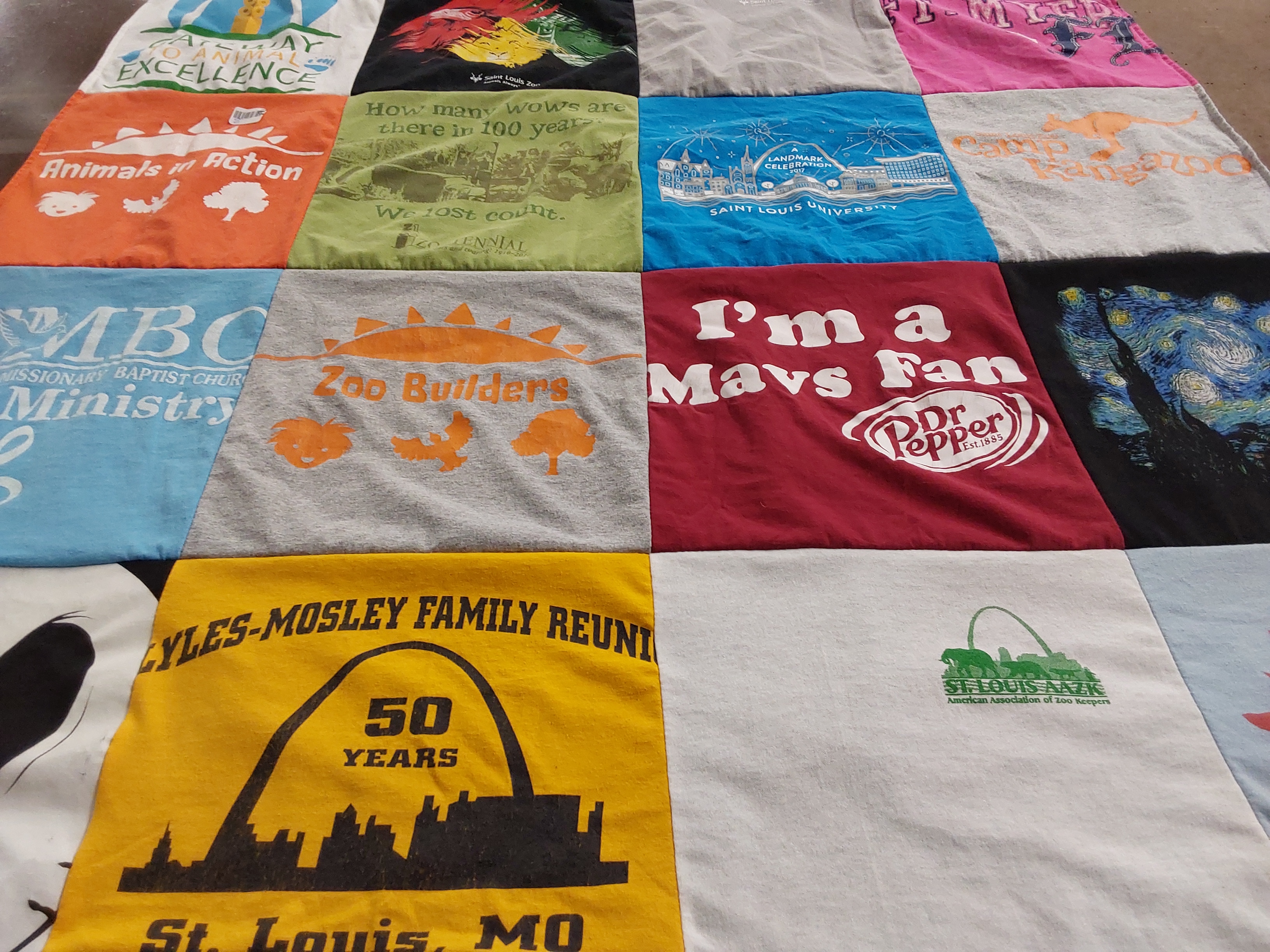 T-shirt quilt featuring mavs by Jasmine from MO