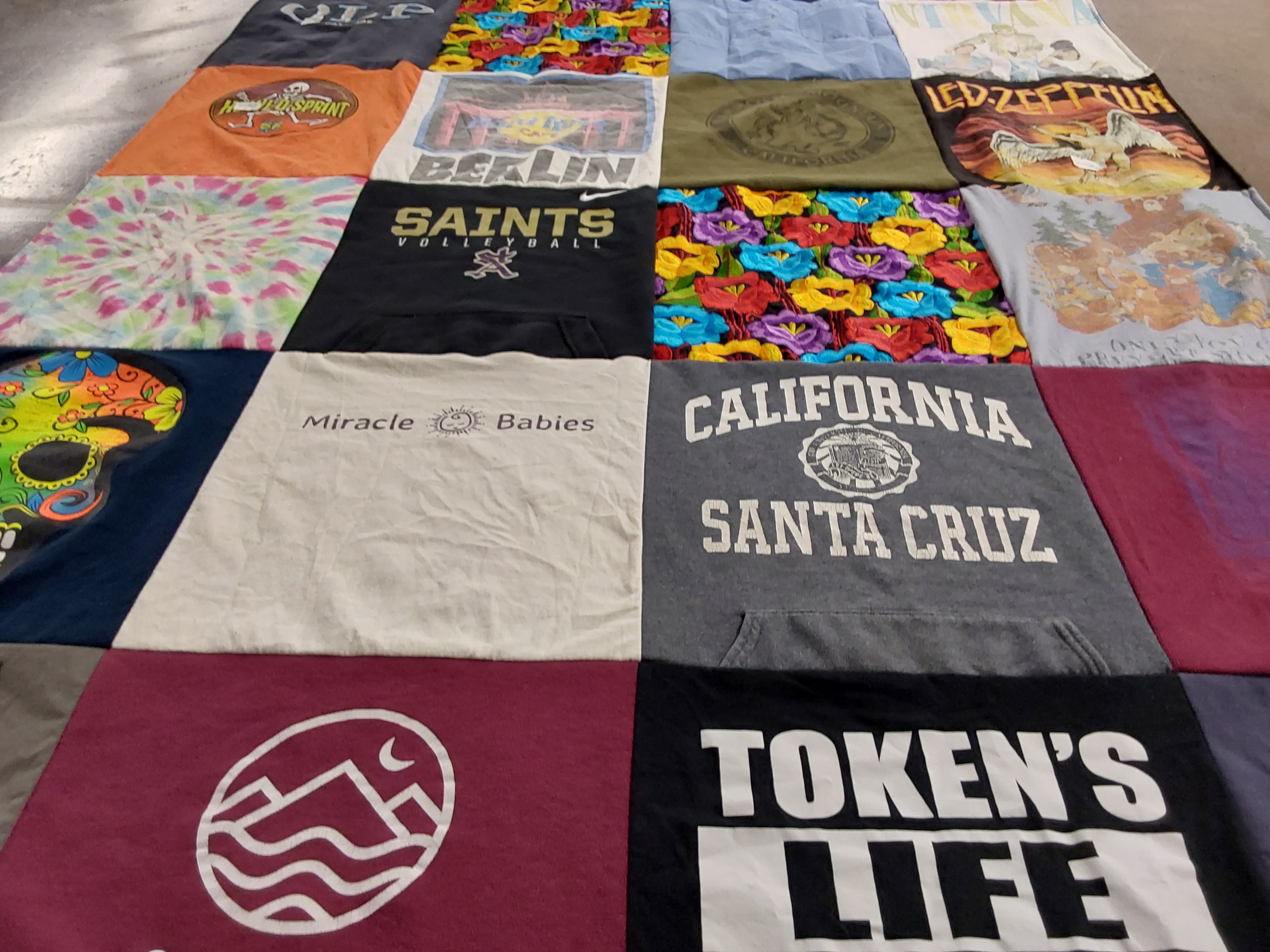 T-shirt quilt featuring saints volleyball by Dalia from CA