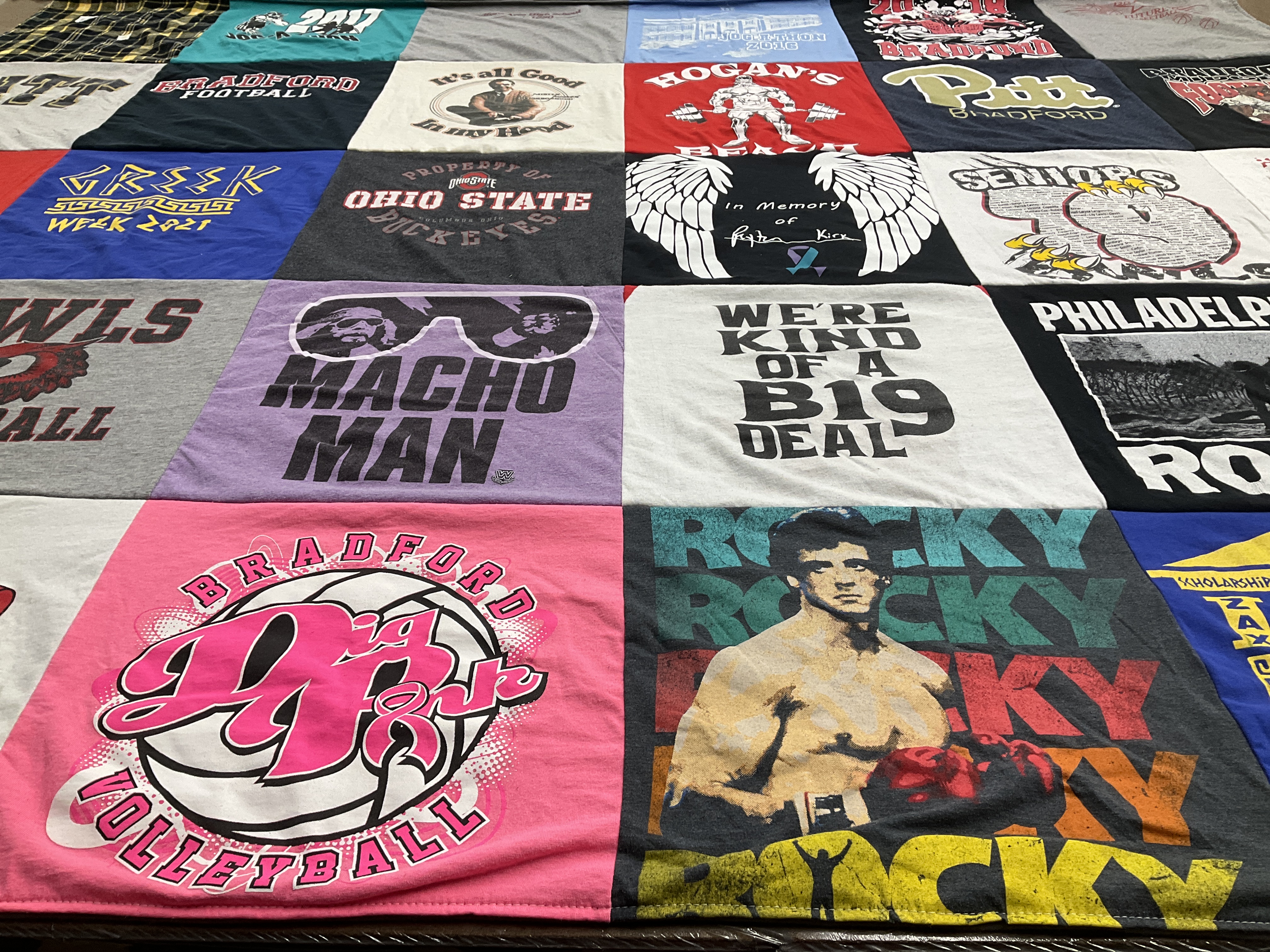 T-shirt quilt featuring bradford university volleyball by Jean from PA