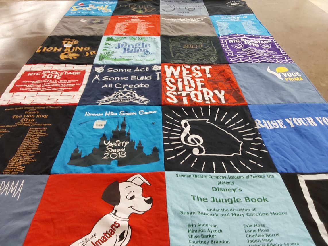 T-shirt quilt from newman high school by Sunny from GA