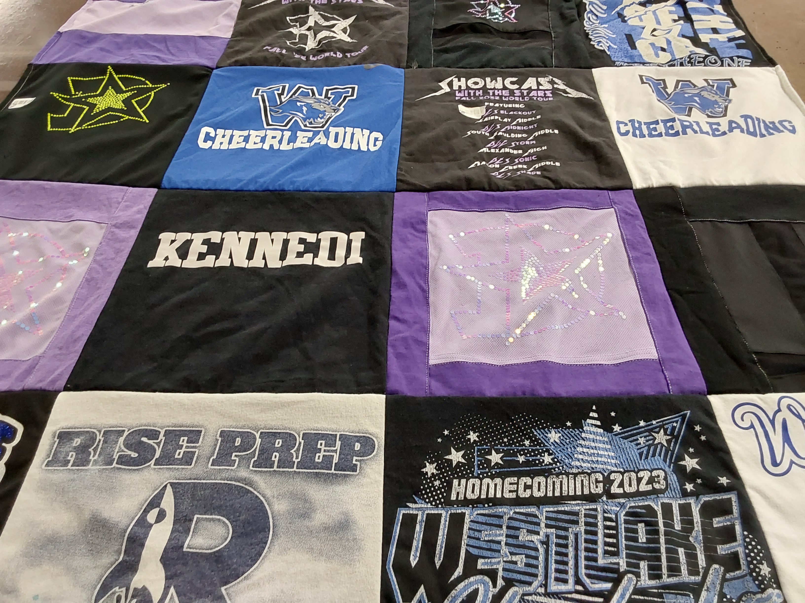T-shirt quilt from westlake high school by Charisse from GA