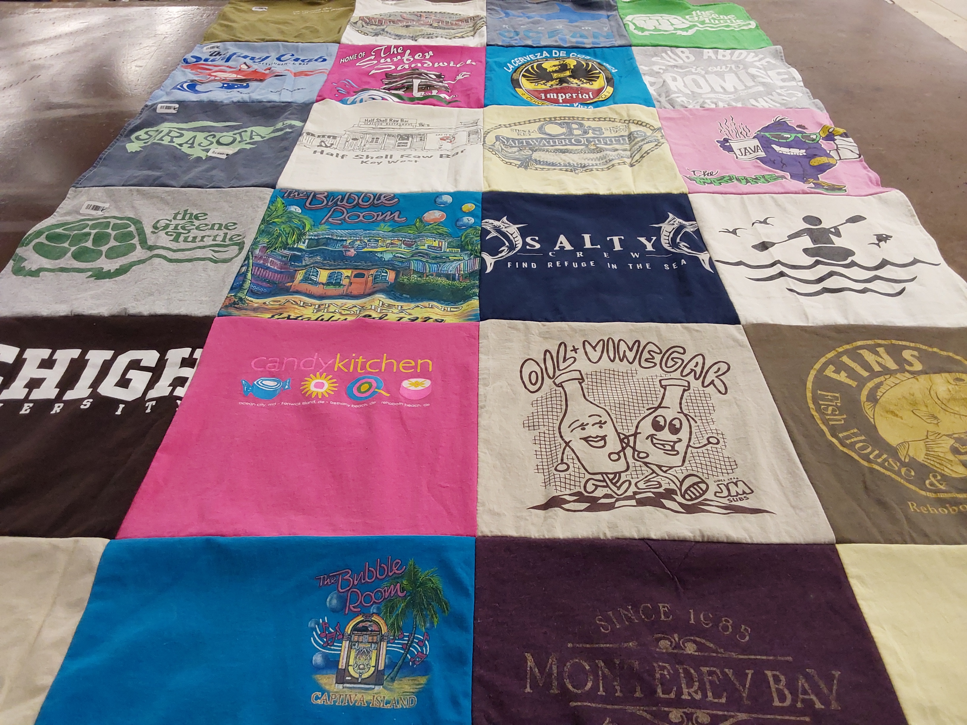 T-shirt quilt from lehigh university by Tamara from OH