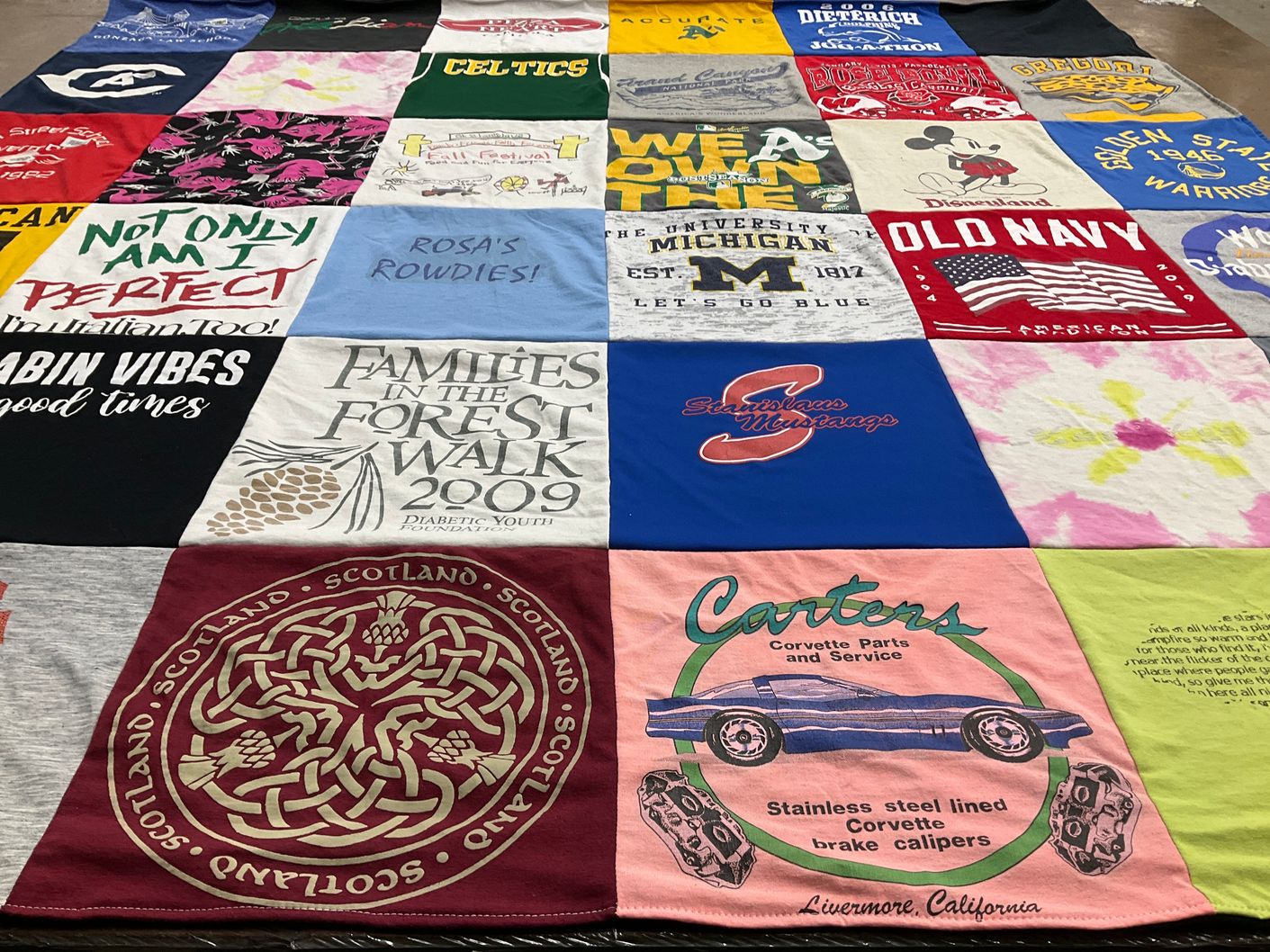 T-shirt quilt featuring golden state warriors by Gina from CA