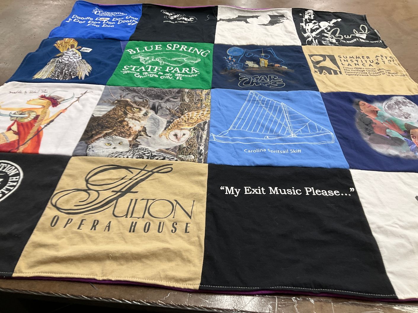 T-shirt quilt from pennsylvania school of the arts by Tara from NC