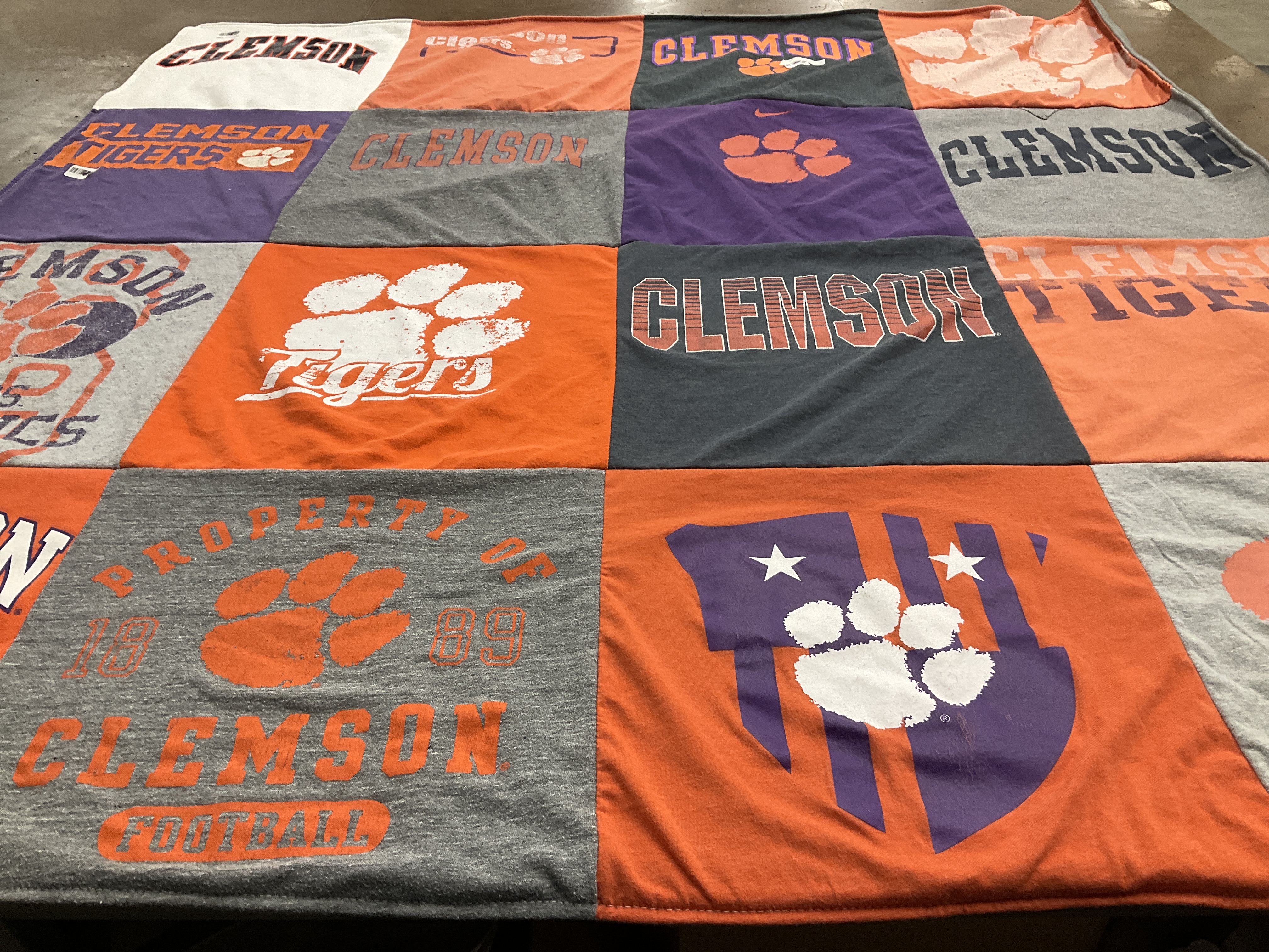 T-shirt quilt featuring clemson tigers by Darren from TN