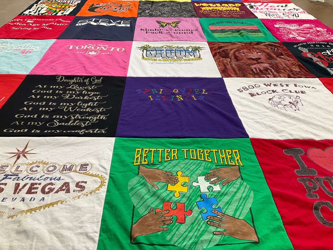 T-shirt quilt from illinois state university by Charity from AL