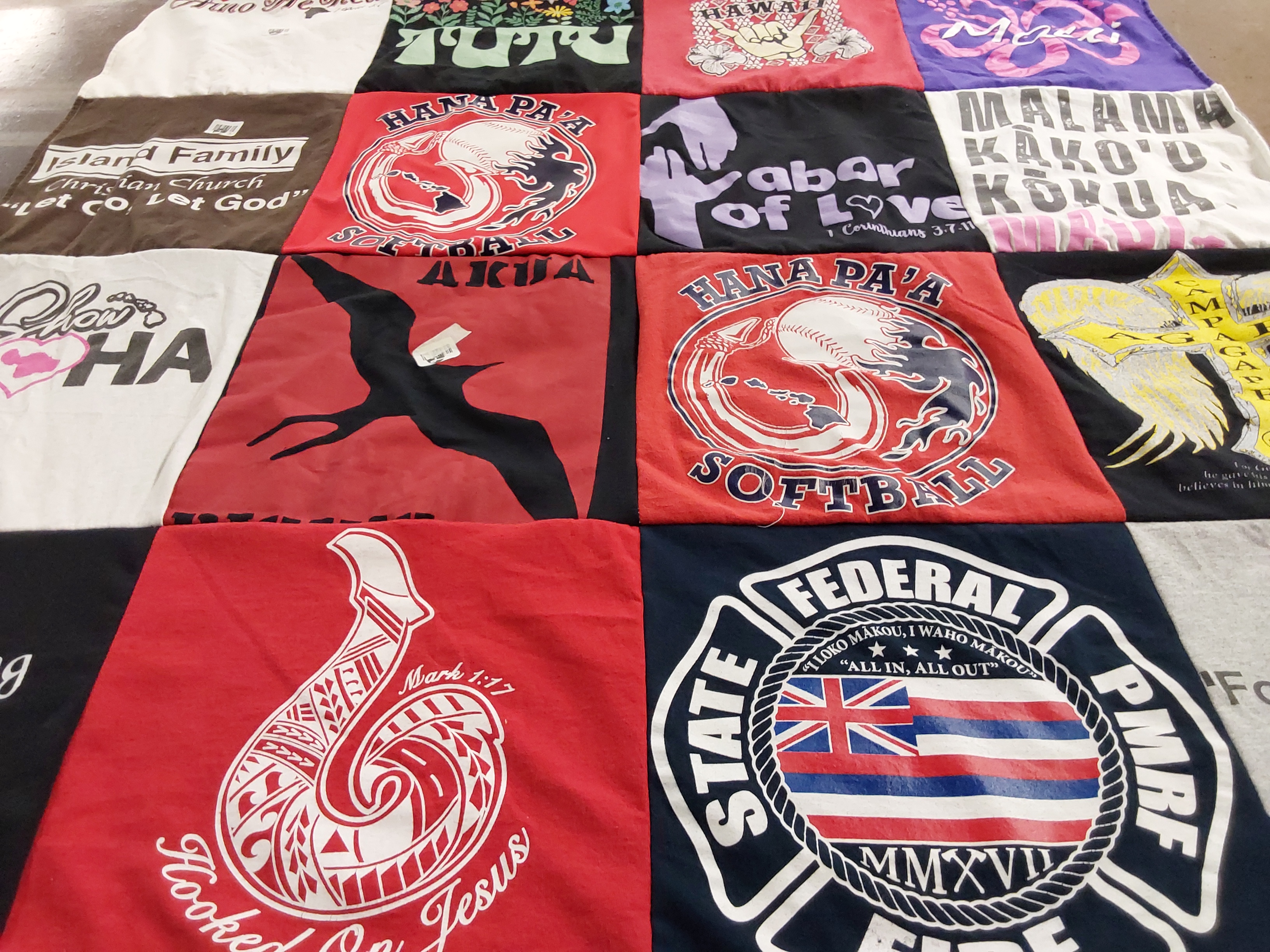 T-shirt quilt from hana pa a softball by Deborra from FL