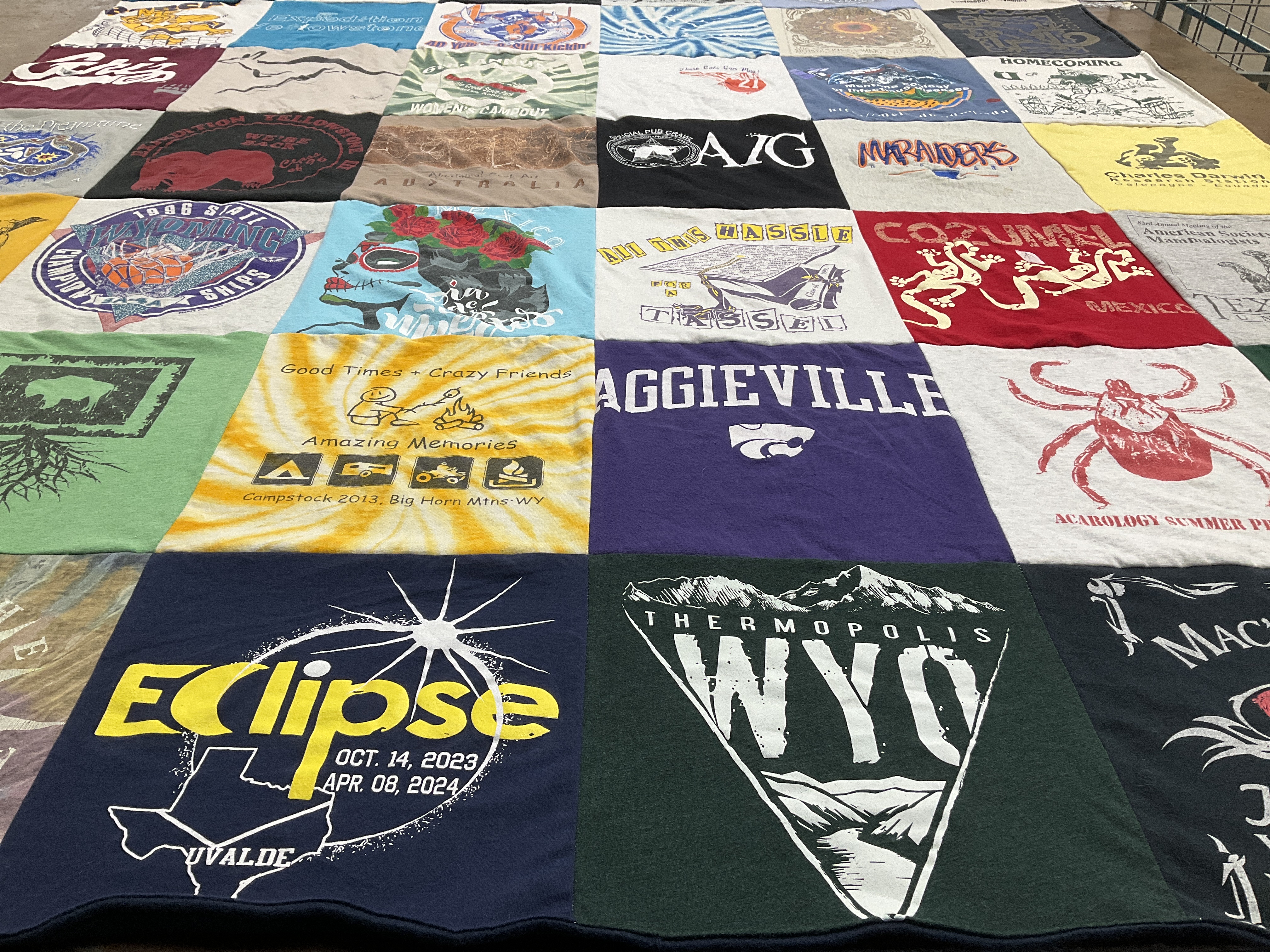 T-shirt quilt featuring kansas state university basketball by Tammi from TX