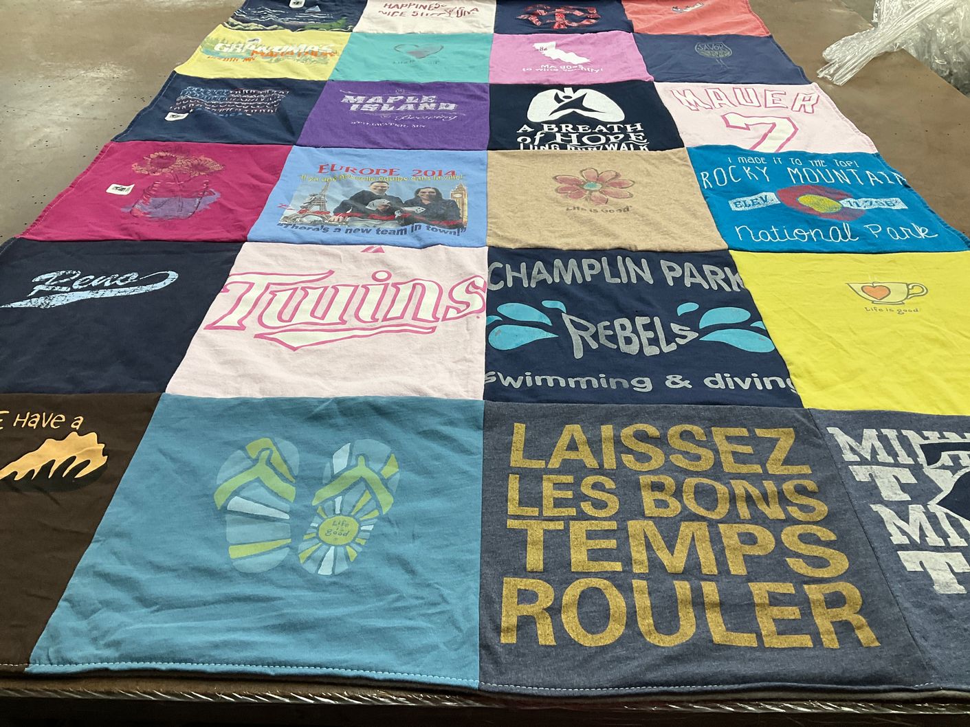 T-shirt quilt featuring champlin park rebels by Kimberly from MN