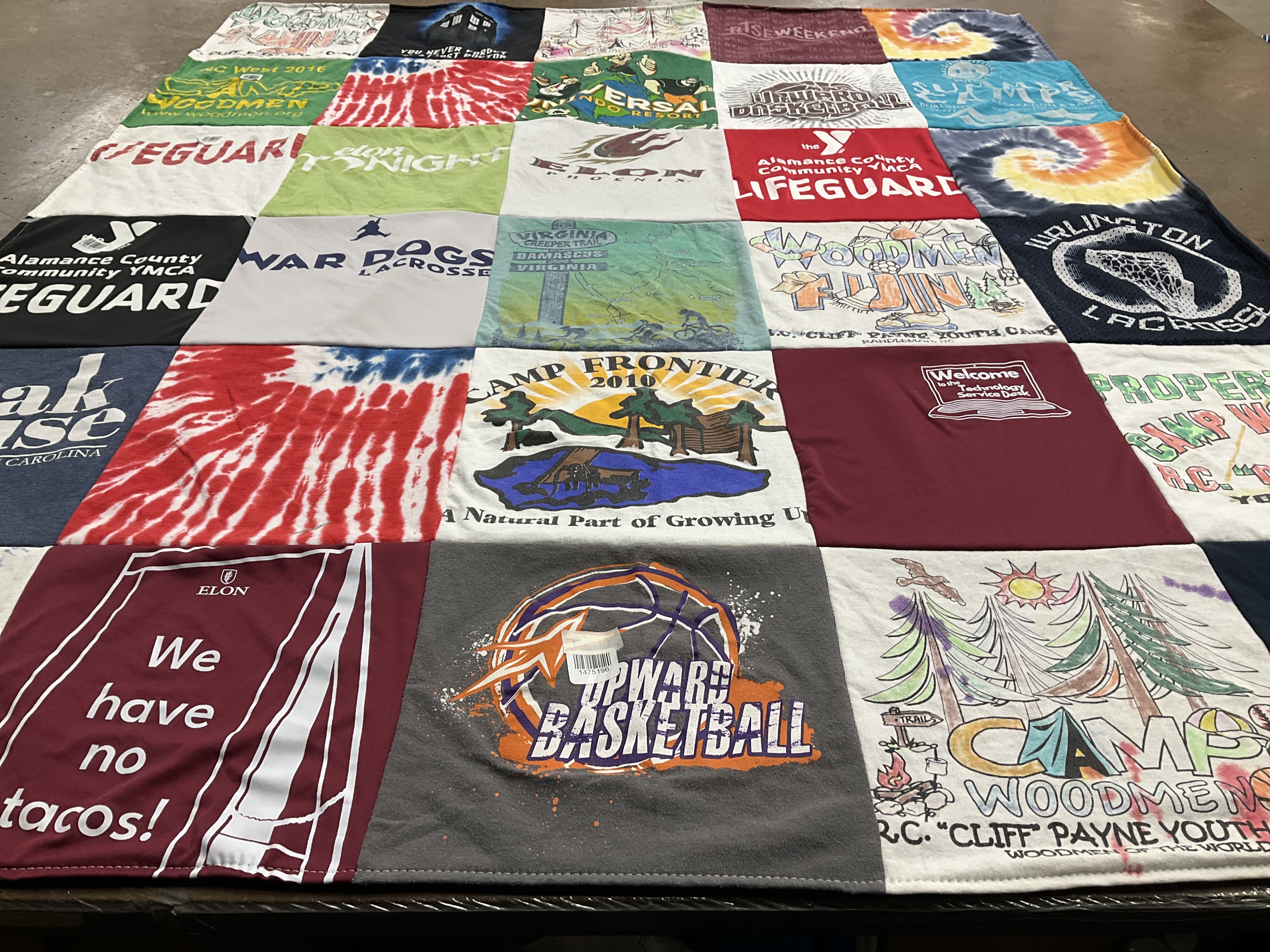T-shirt quilt featuring war dogs lacrosse, wellington lacrosse by Julie from NC